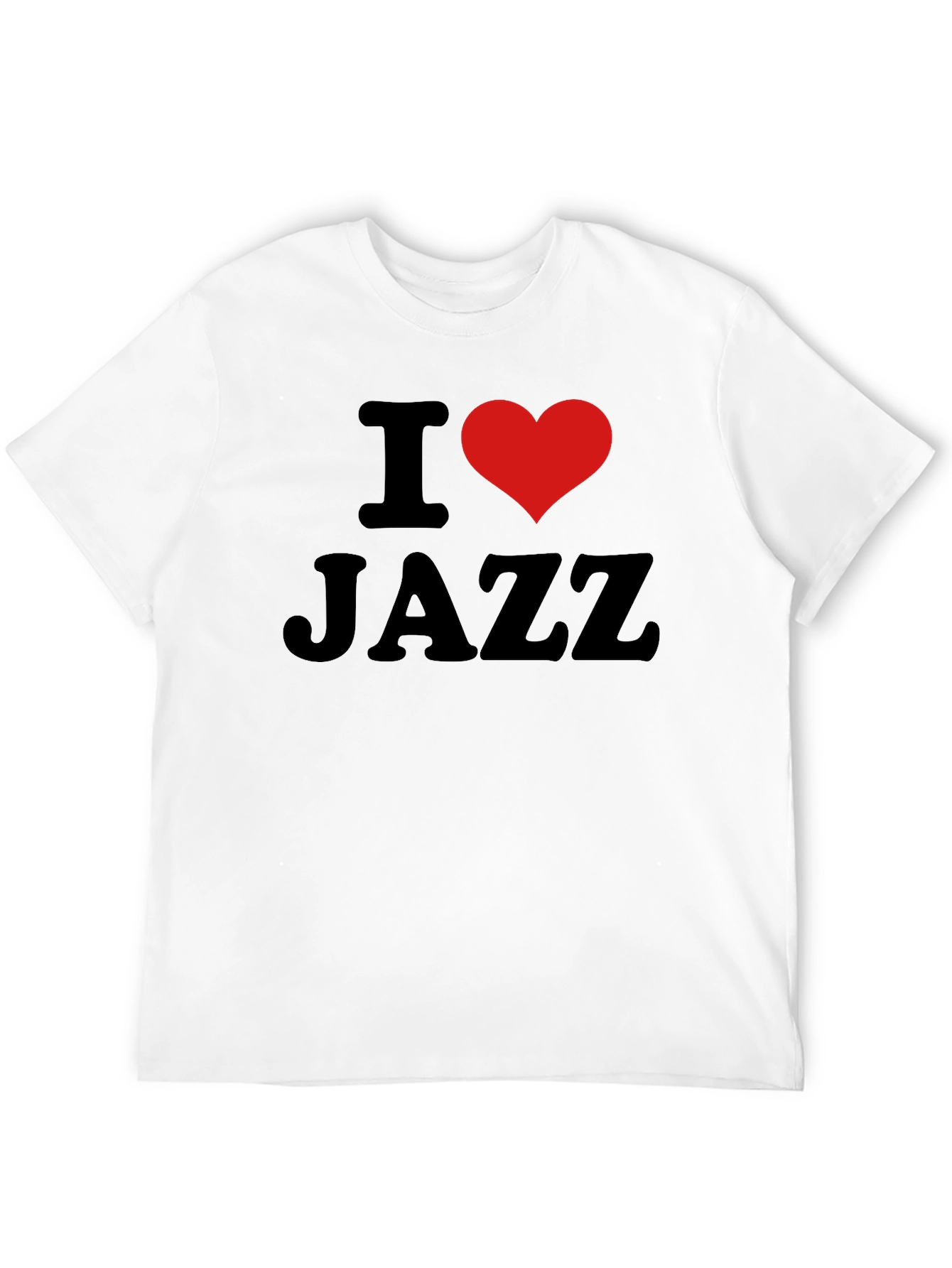 I Love Jazz T-Shirt - Black Cotton Tee