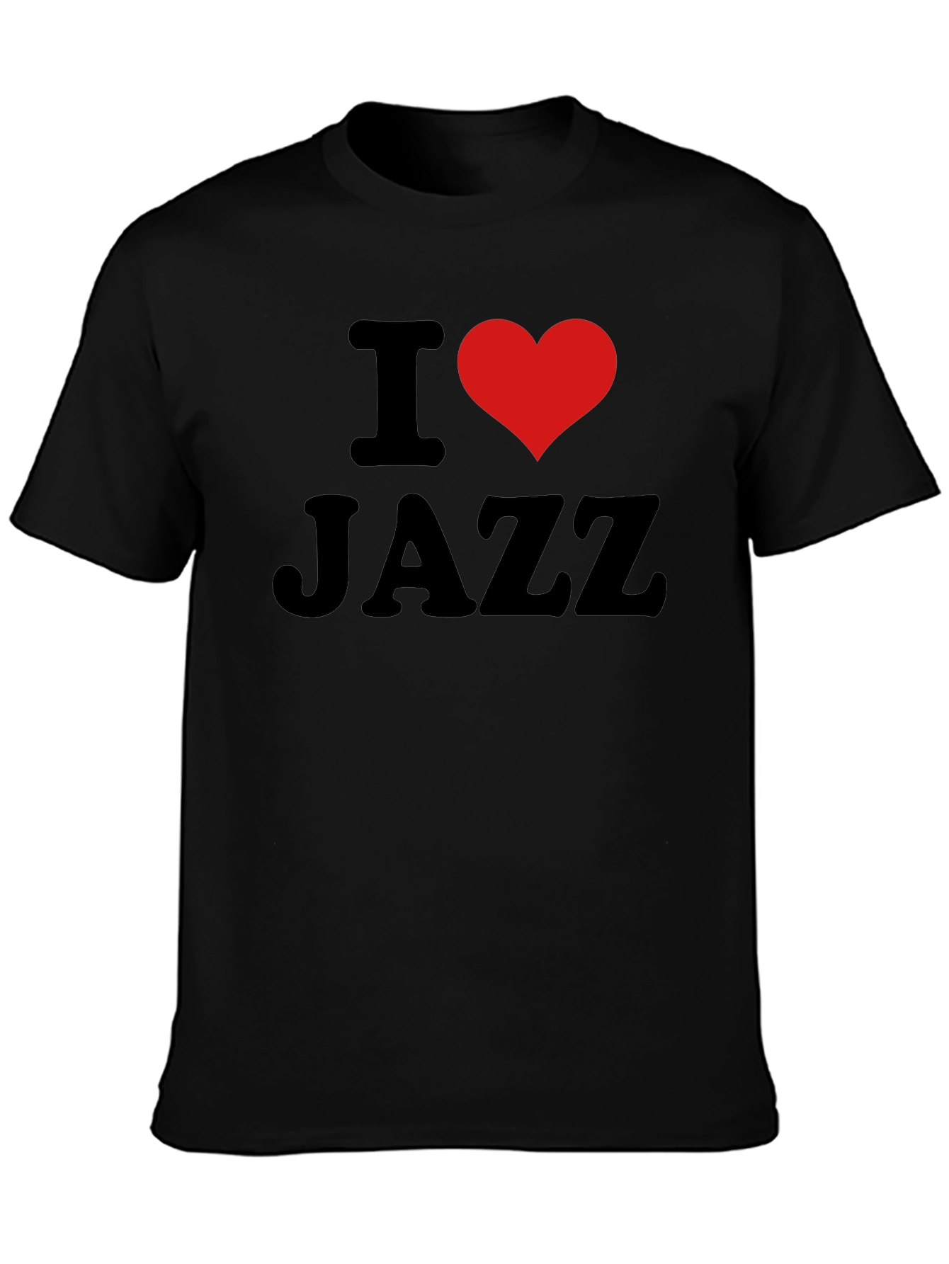 I Love Jazz T-Shirt - Black Cotton Tee