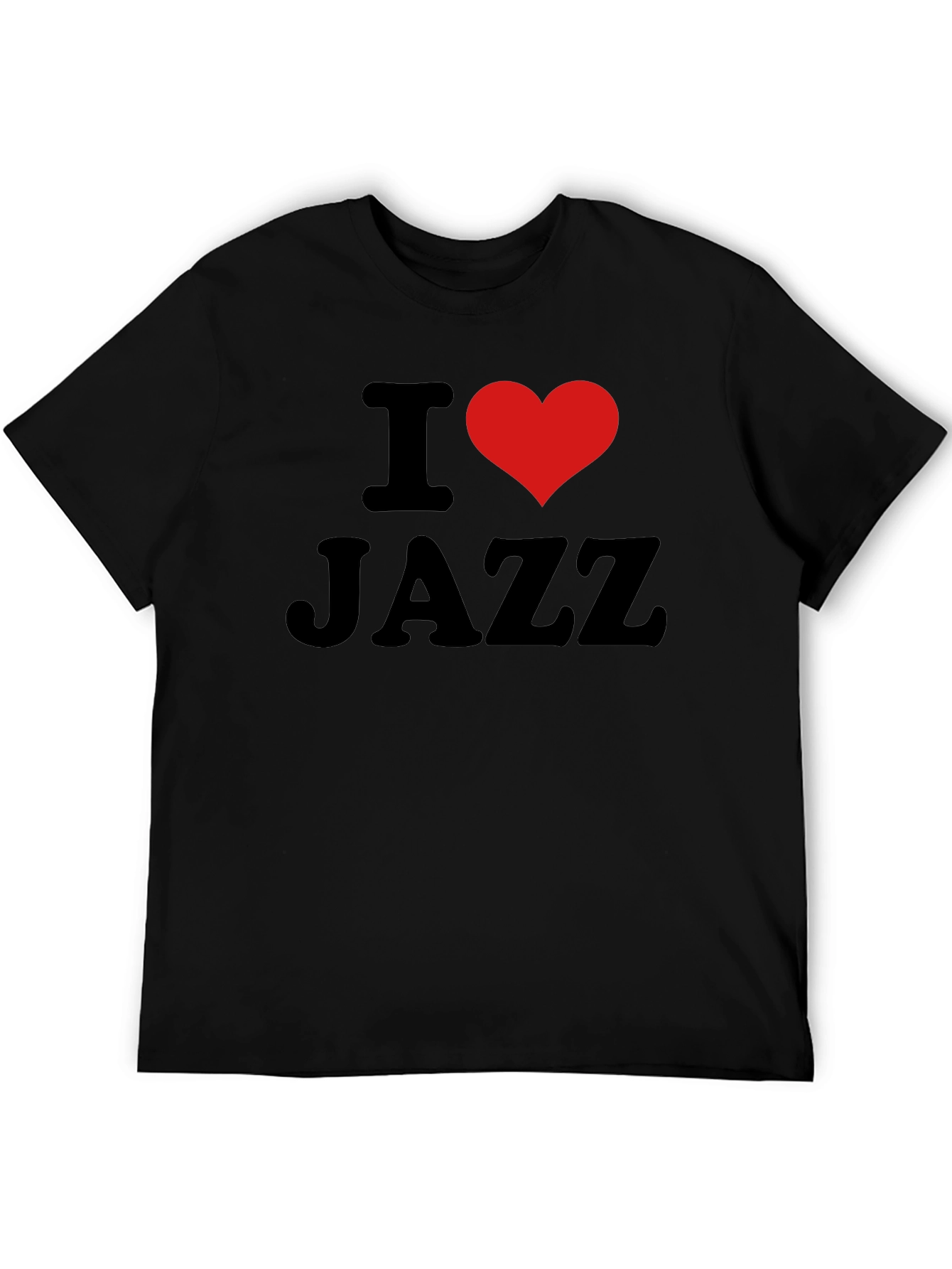 I Love Jazz T-Shirt - Black Cotton Tee
