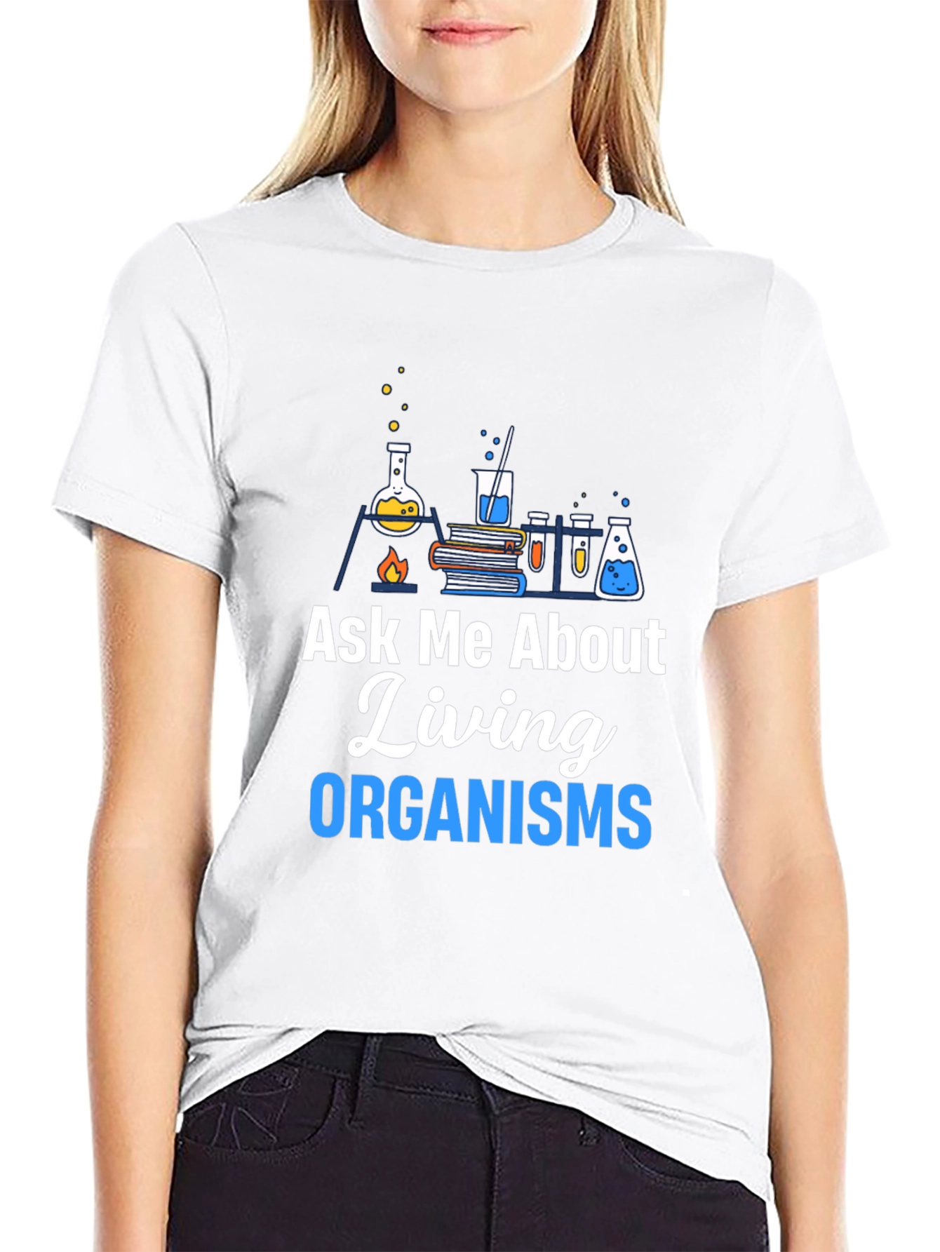 Ask Me About Living Organisms Black T-Shirt