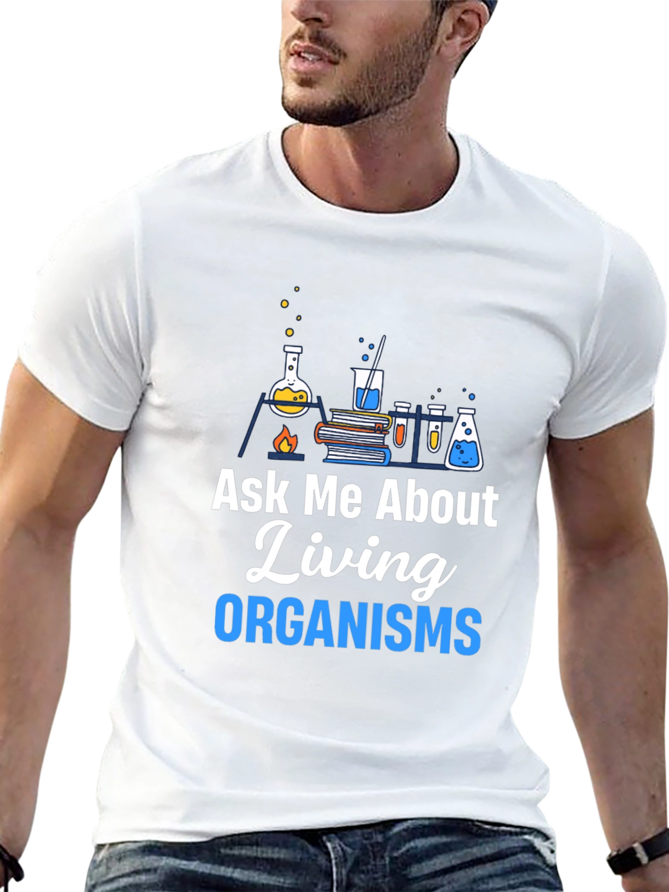 Ask Me About Living Organisms Black T-Shirt