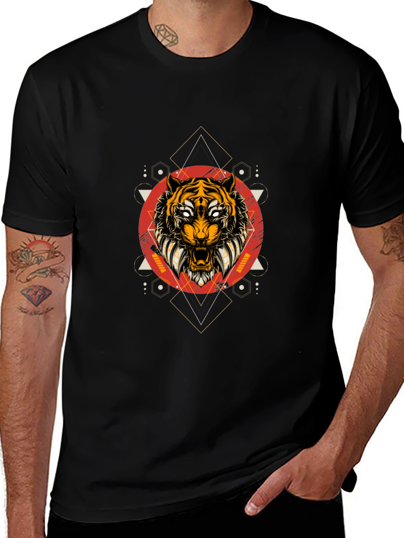 Tiger Graphic Black T-Shirt