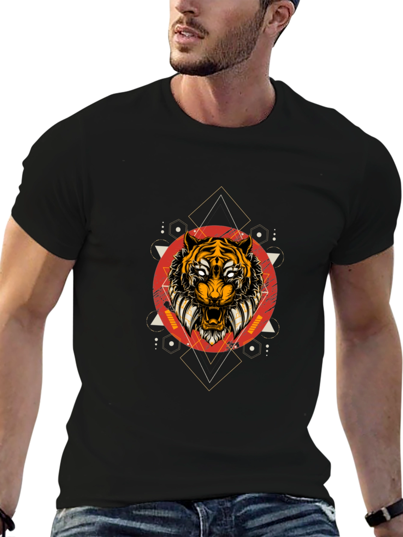Tiger Graphic Black T-Shirt