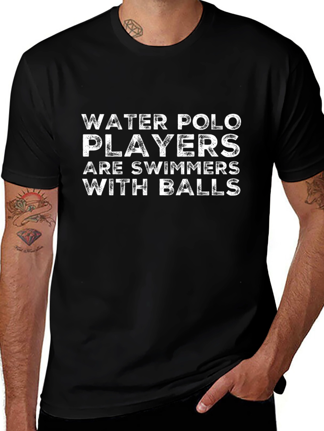 Water Polo Players Funny Graphic T-Shirt