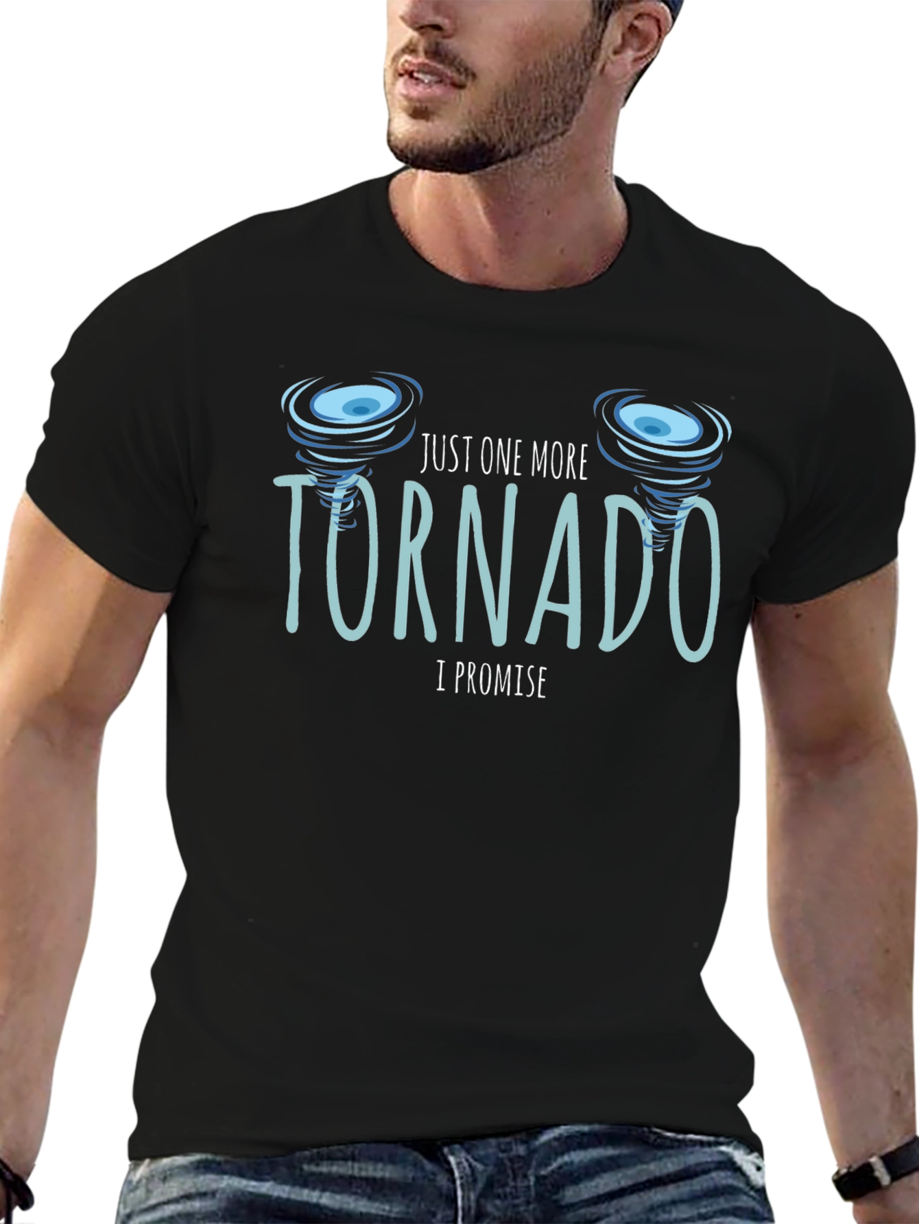 Just One More Tornado Black T-Shirt