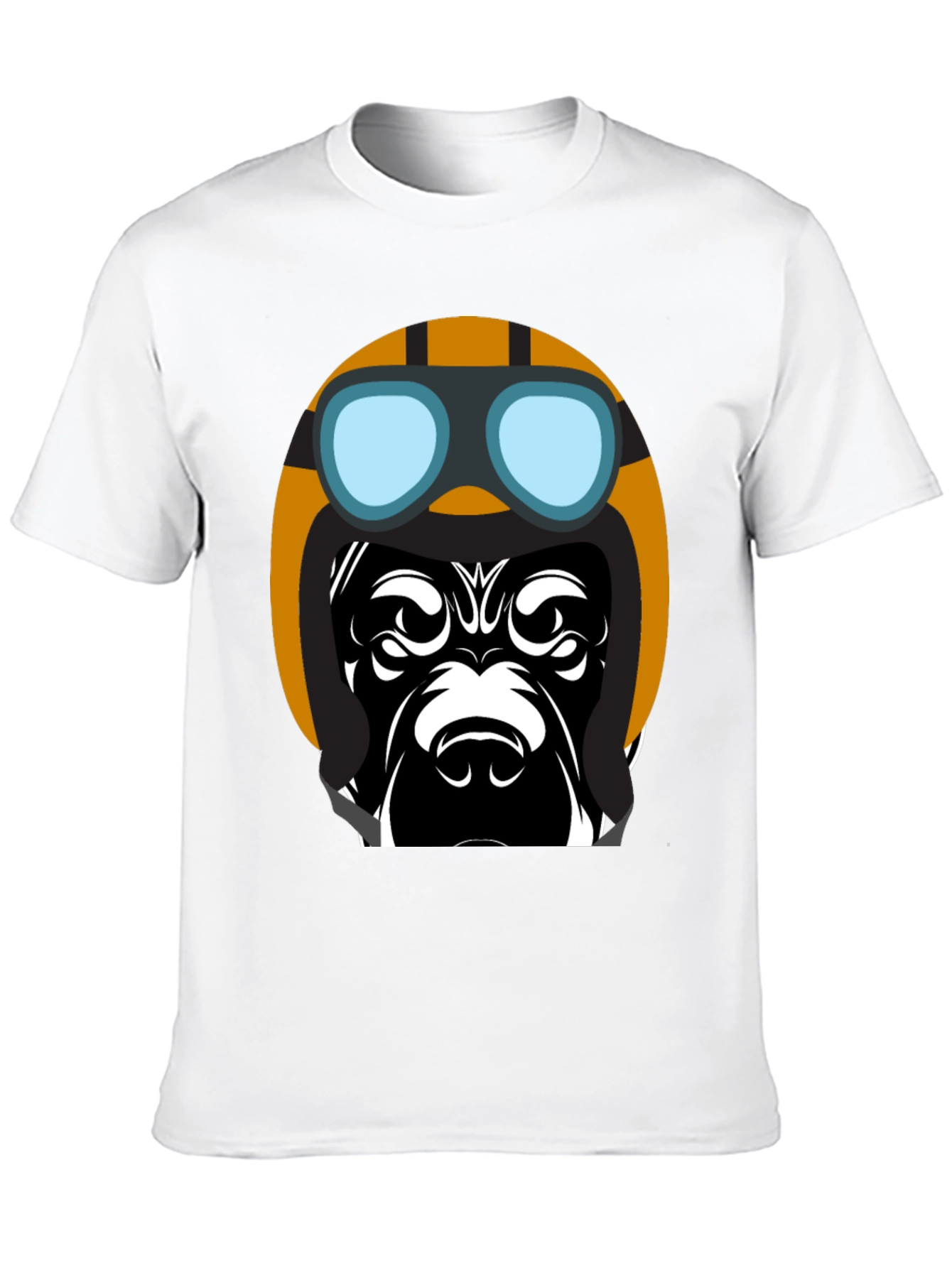 Cool Dog Pilot T-Shirt - Black Graphic Tee