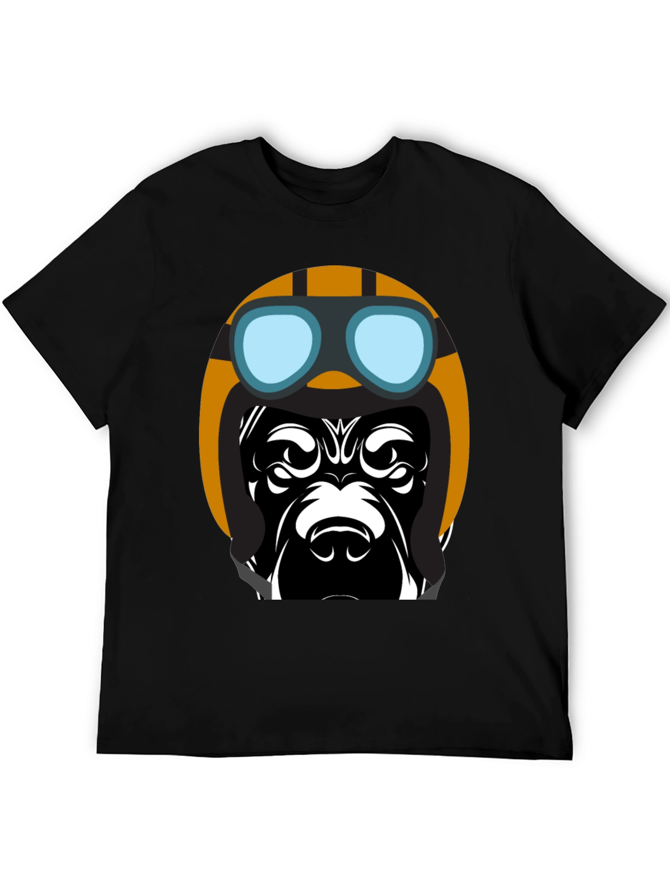 Cool Dog Pilot T-Shirt - Black Graphic Tee