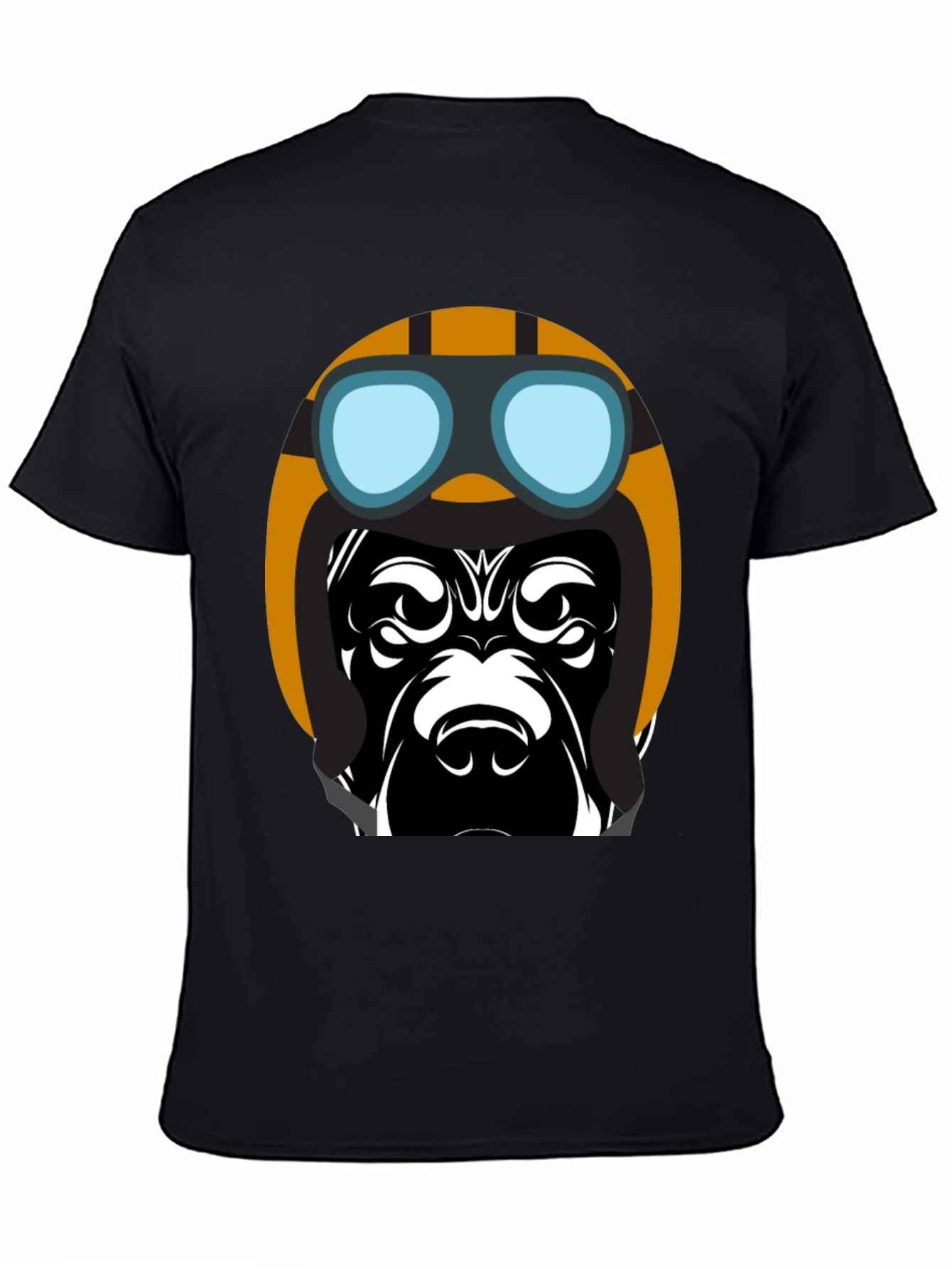 Cool Dog Pilot T-Shirt - Black Graphic Tee