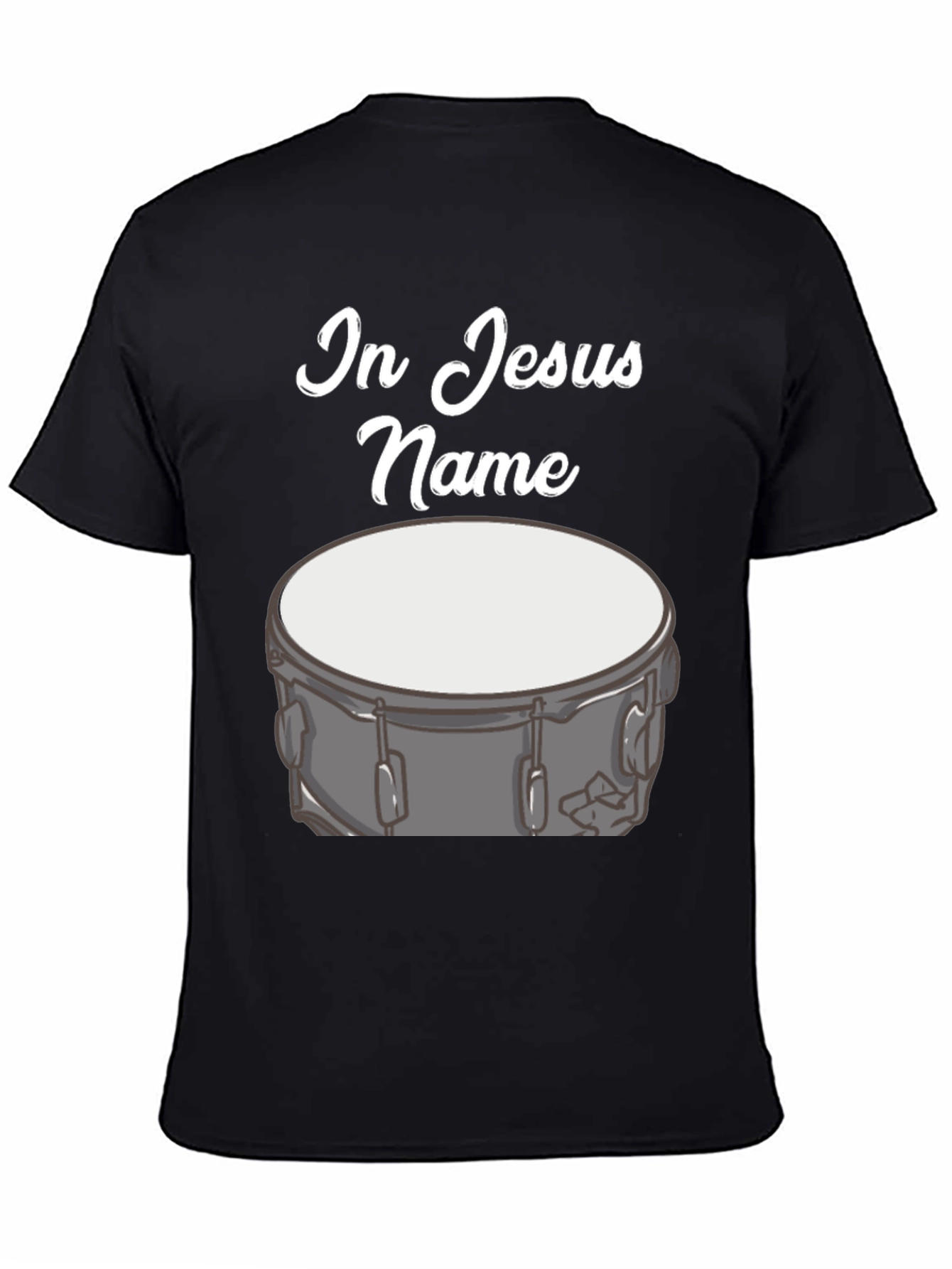 In Jesus Name Drum T-Shirt Black