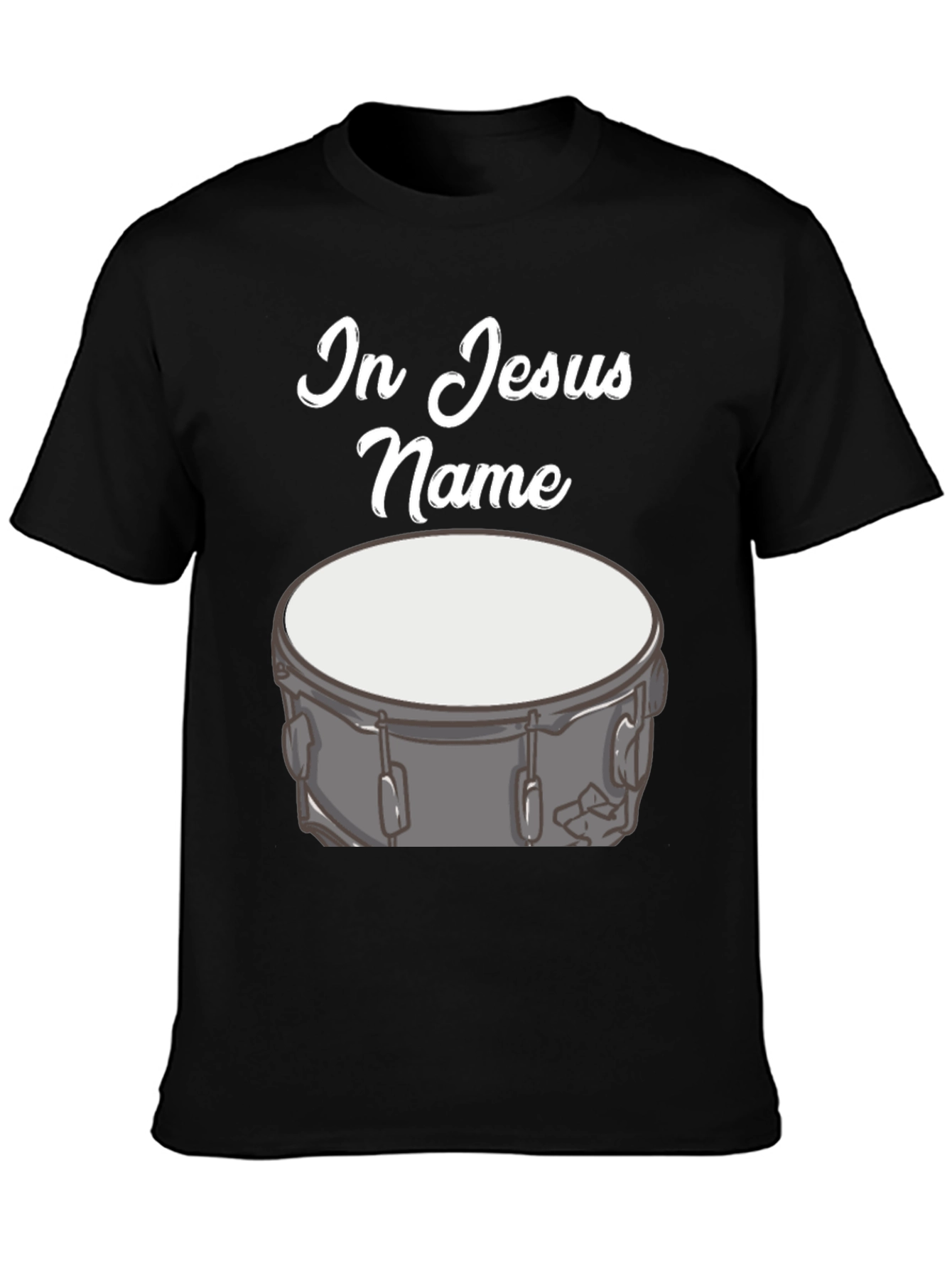 In Jesus Name Drum T-Shirt Black