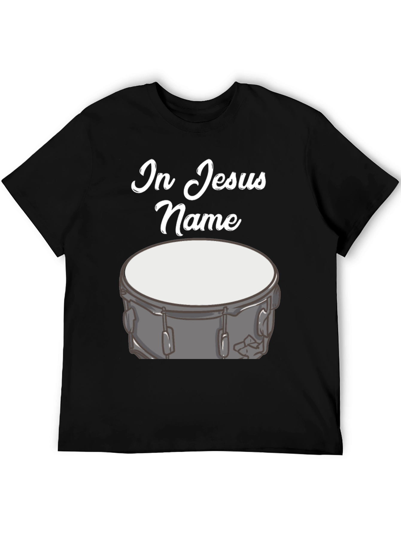 In Jesus Name Drum T-Shirt Black