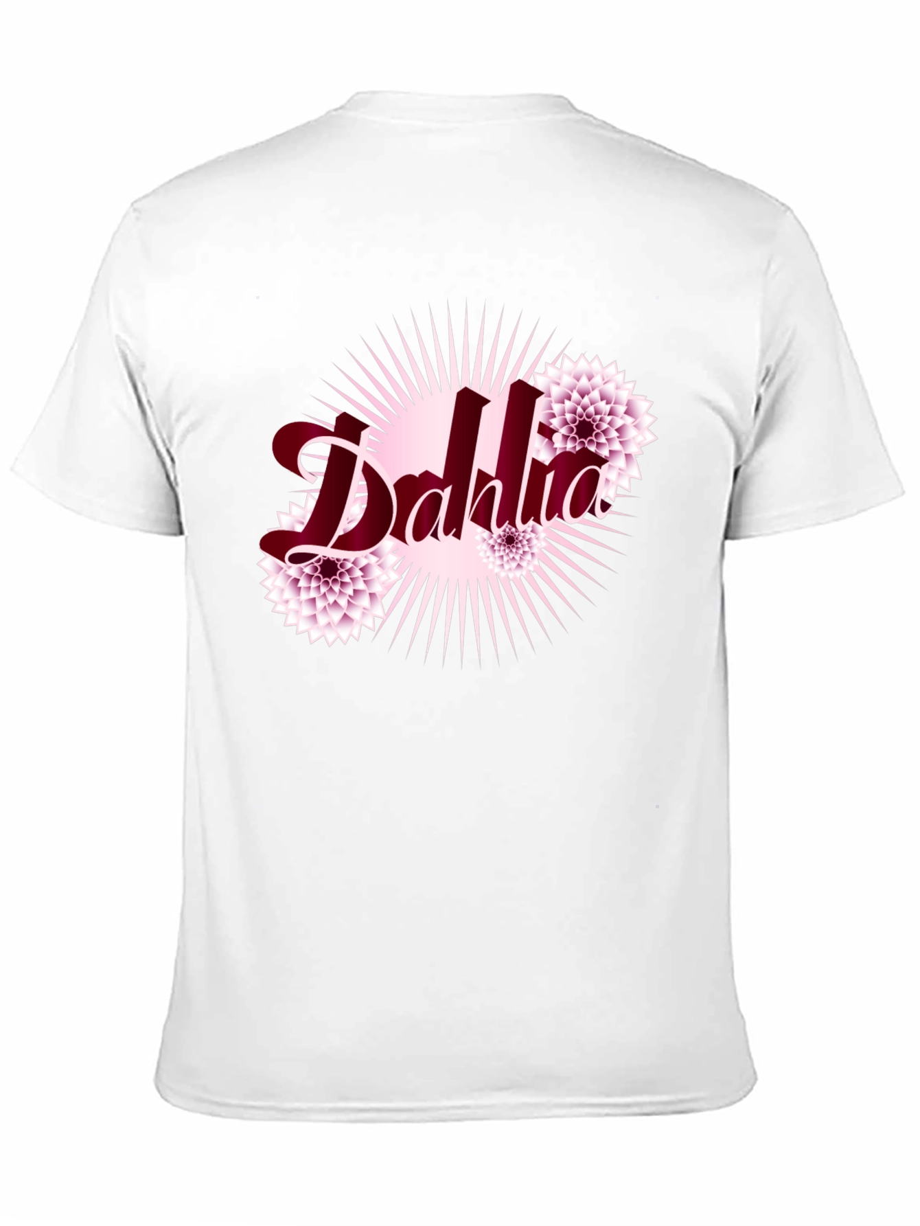 Dahlia Flower Graphic Black T-Shirt