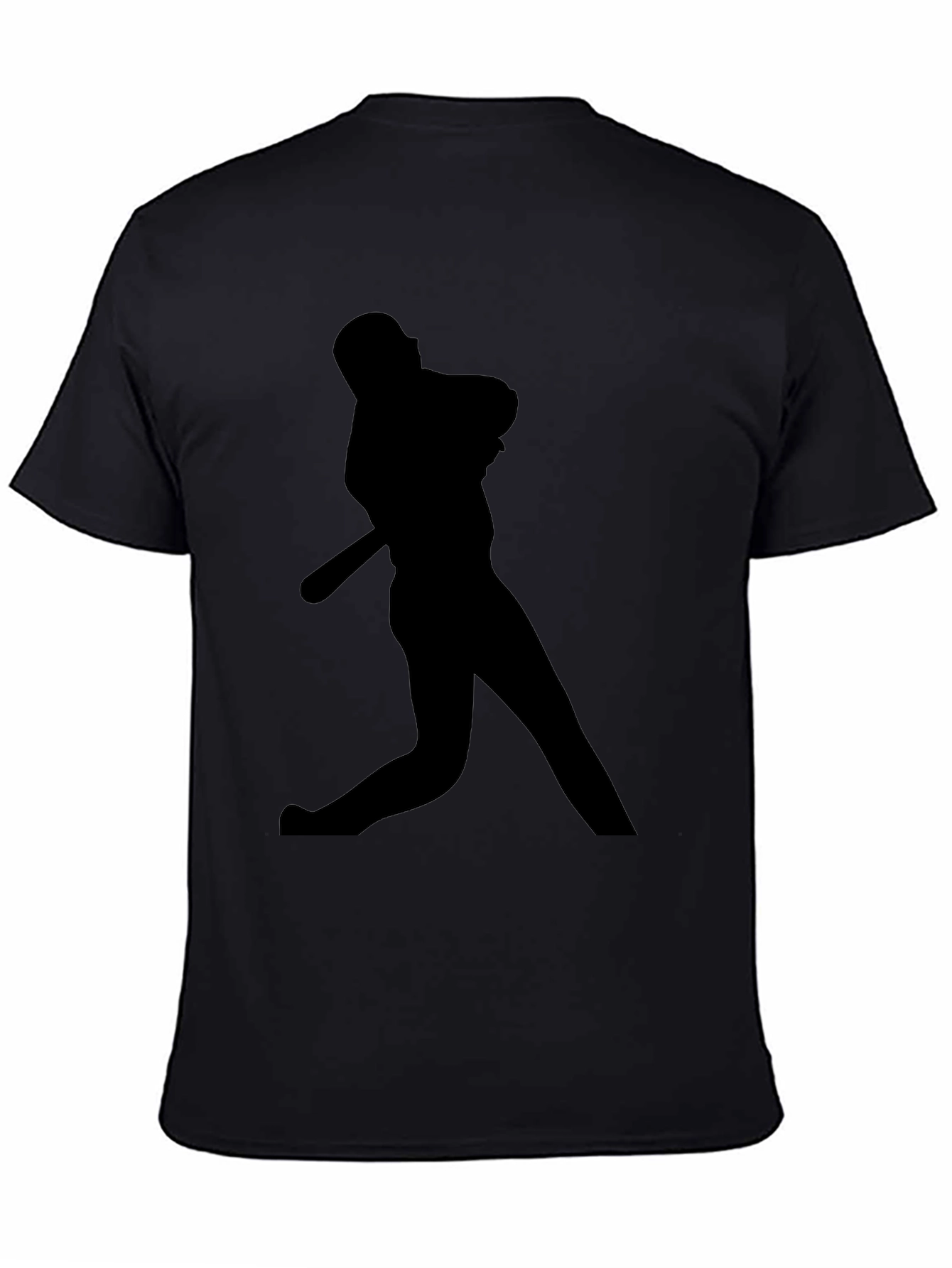 Baseball Silhouette Black T-Shirt