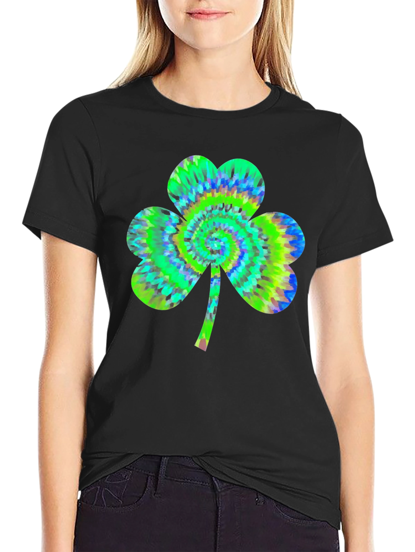 Tie-Dye Shamrock Graphic Tee