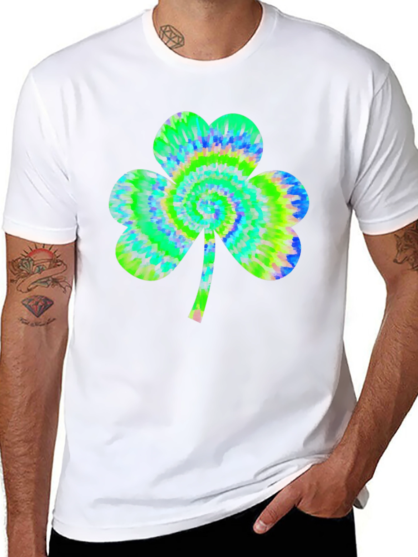 Tie-Dye Shamrock Graphic Tee