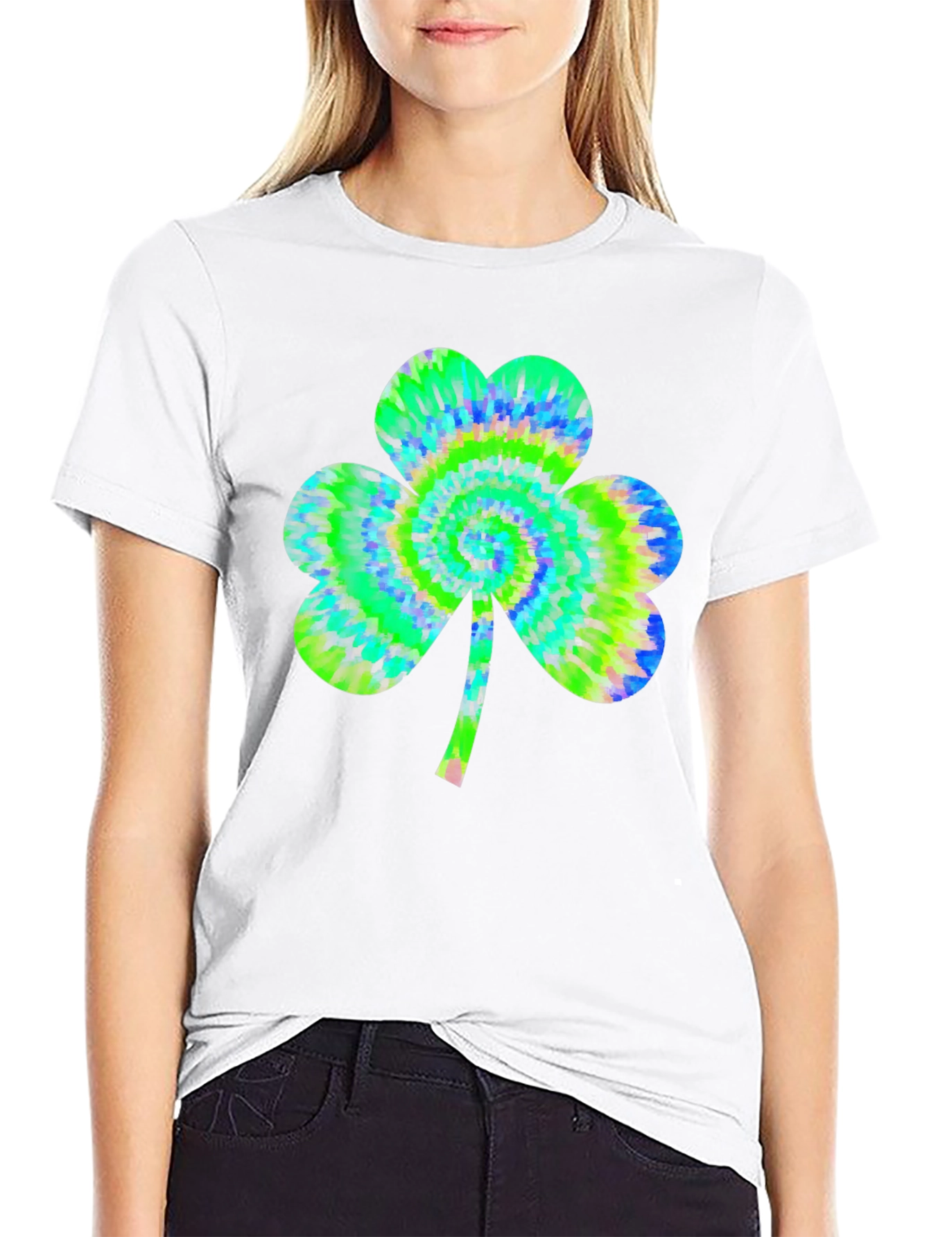 Tie-Dye Shamrock Graphic Tee