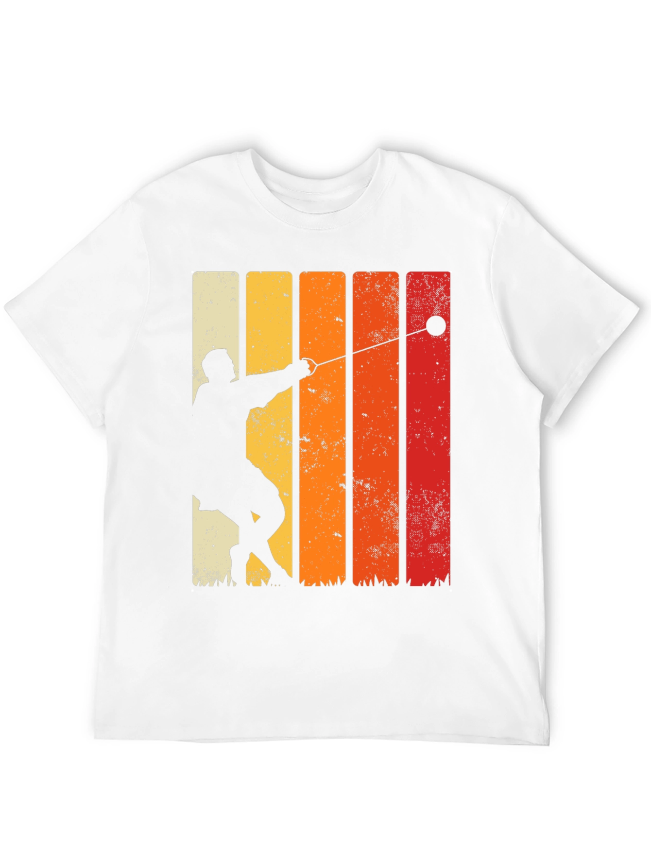 Retro Hammer Throw Silhouette T-Shirt