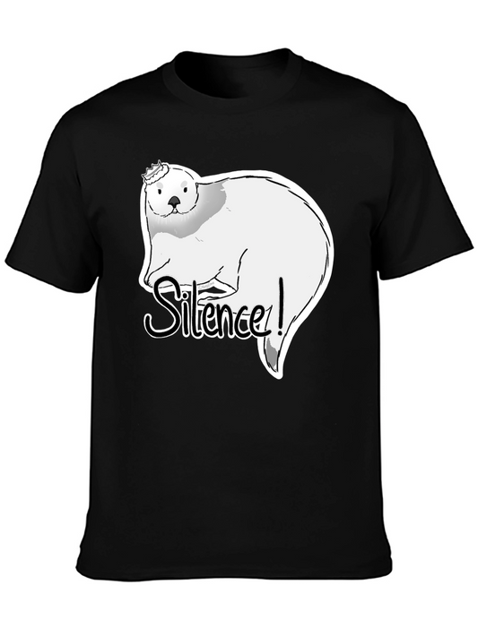 Silence! Otter Graphic T-Shirt - Black Cotton Tee