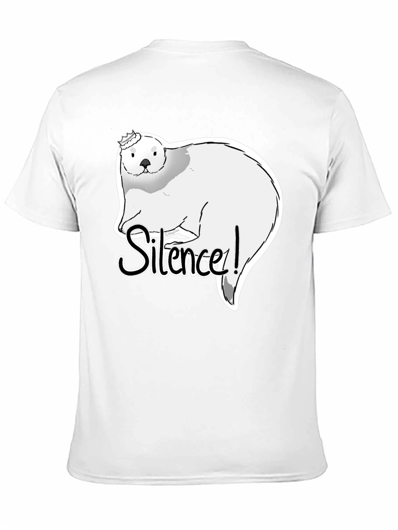 Silence! Otter Graphic T-Shirt - Black Cotton Tee