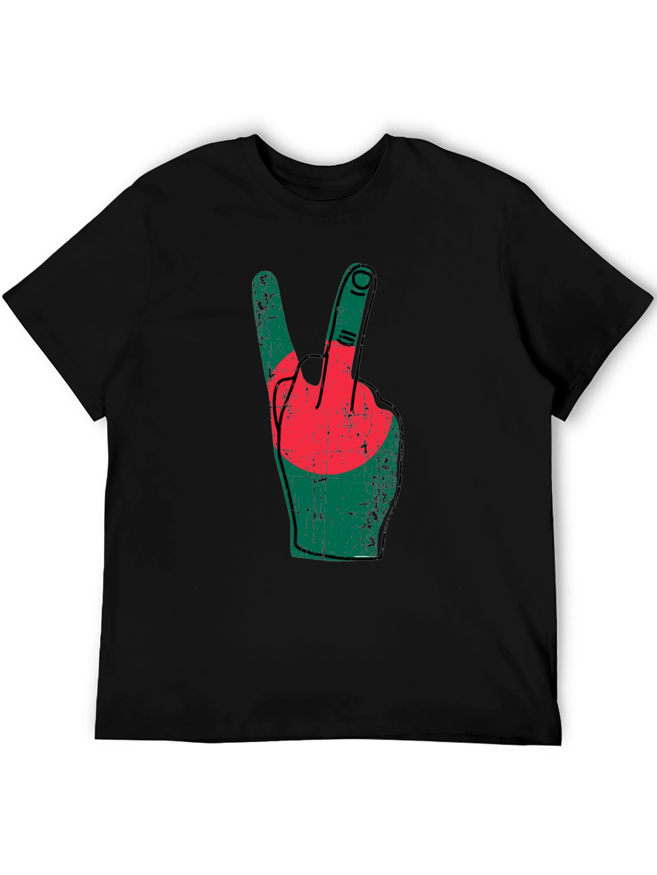 Bangladesh Flag Peace Sign T-Shirt
