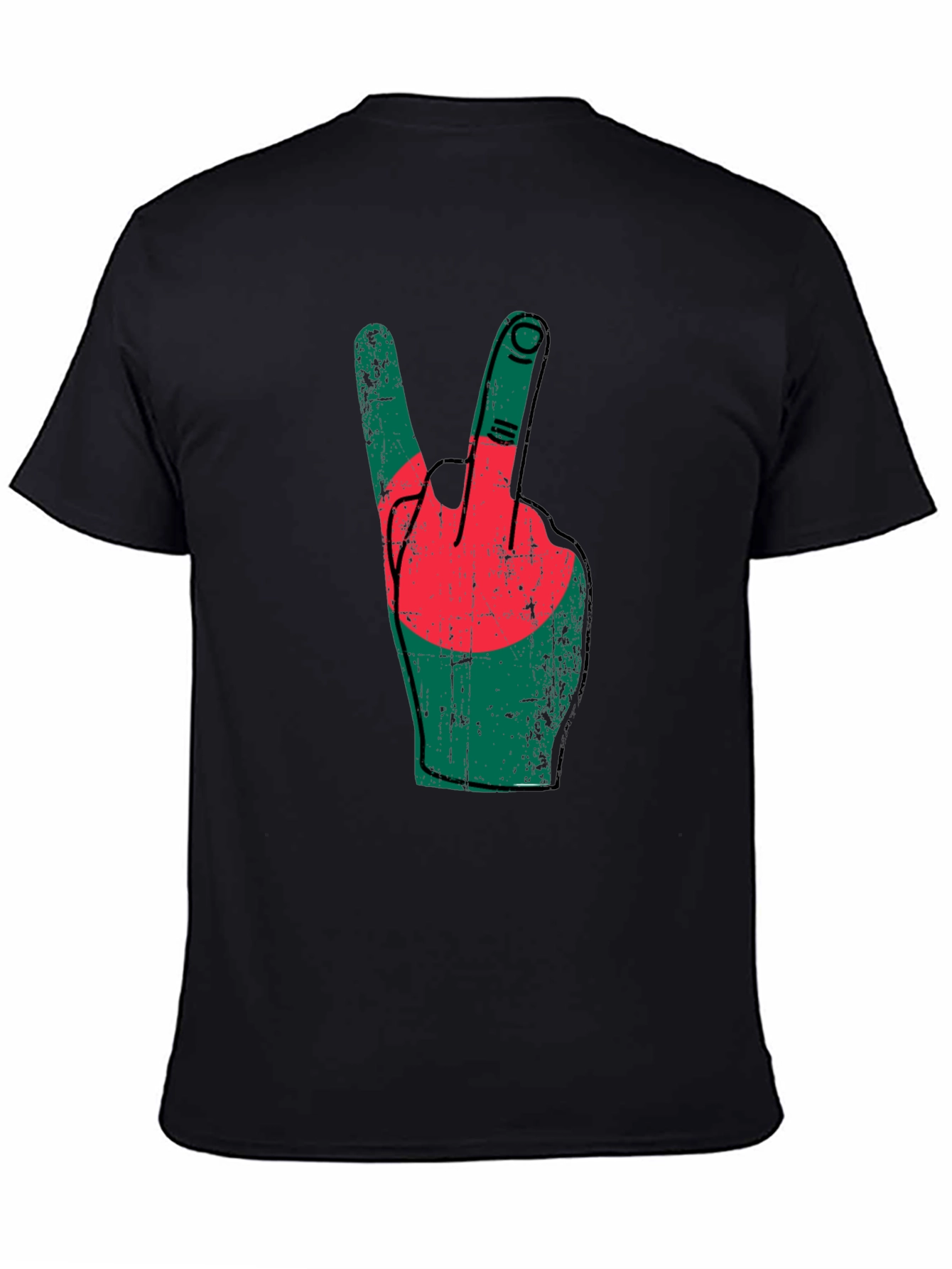 Bangladesh Flag Peace Sign T-Shirt