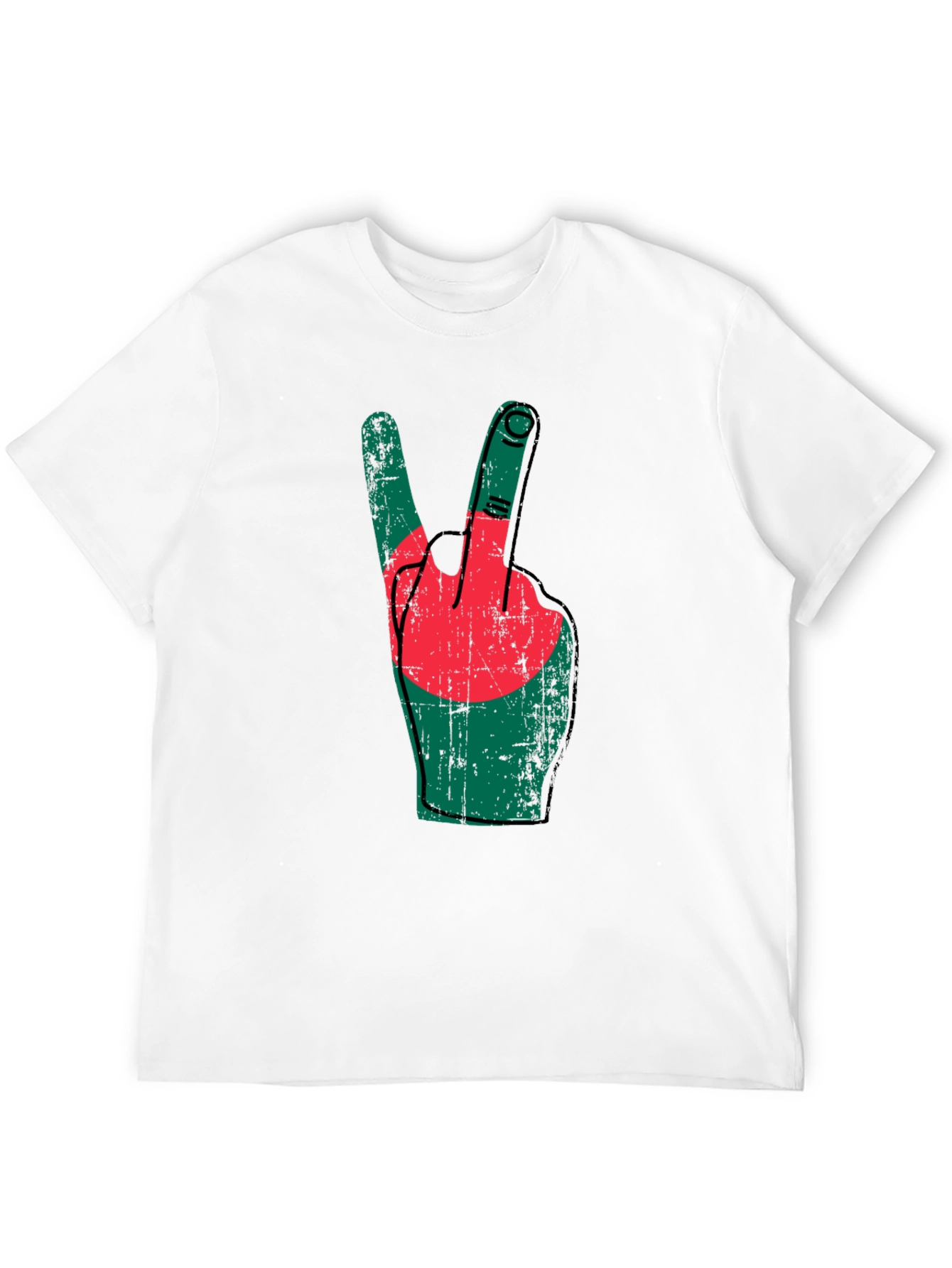 Bangladesh Flag Peace Sign T-Shirt