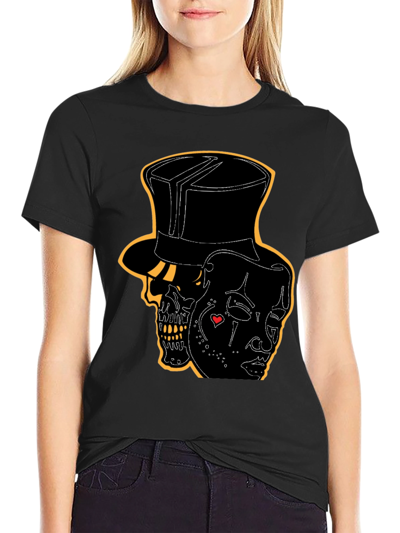 Skull & Mask Graphic Tee - Mens Black T-Shirt