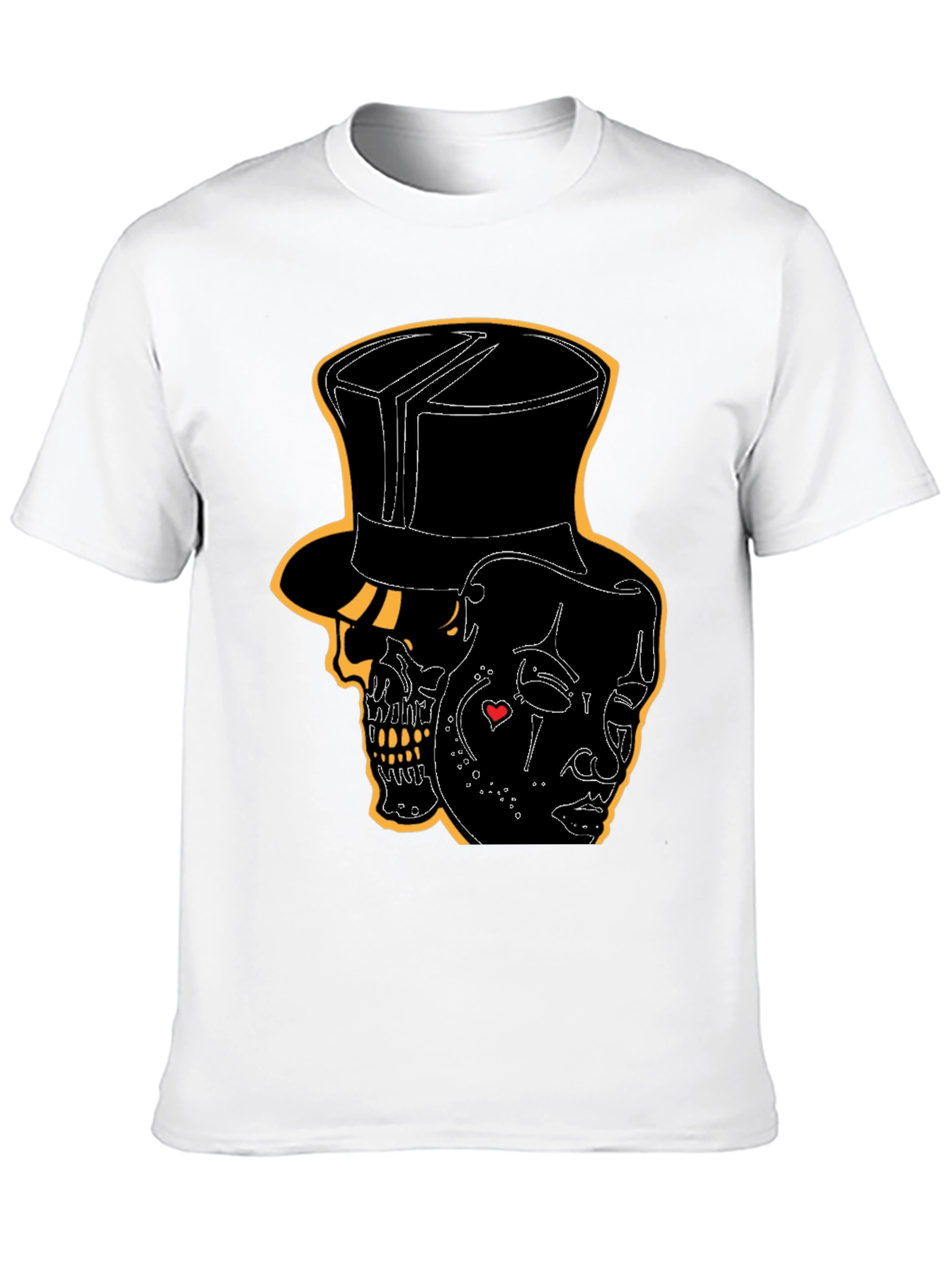 Skull & Mask Graphic Tee - Mens Black T-Shirt