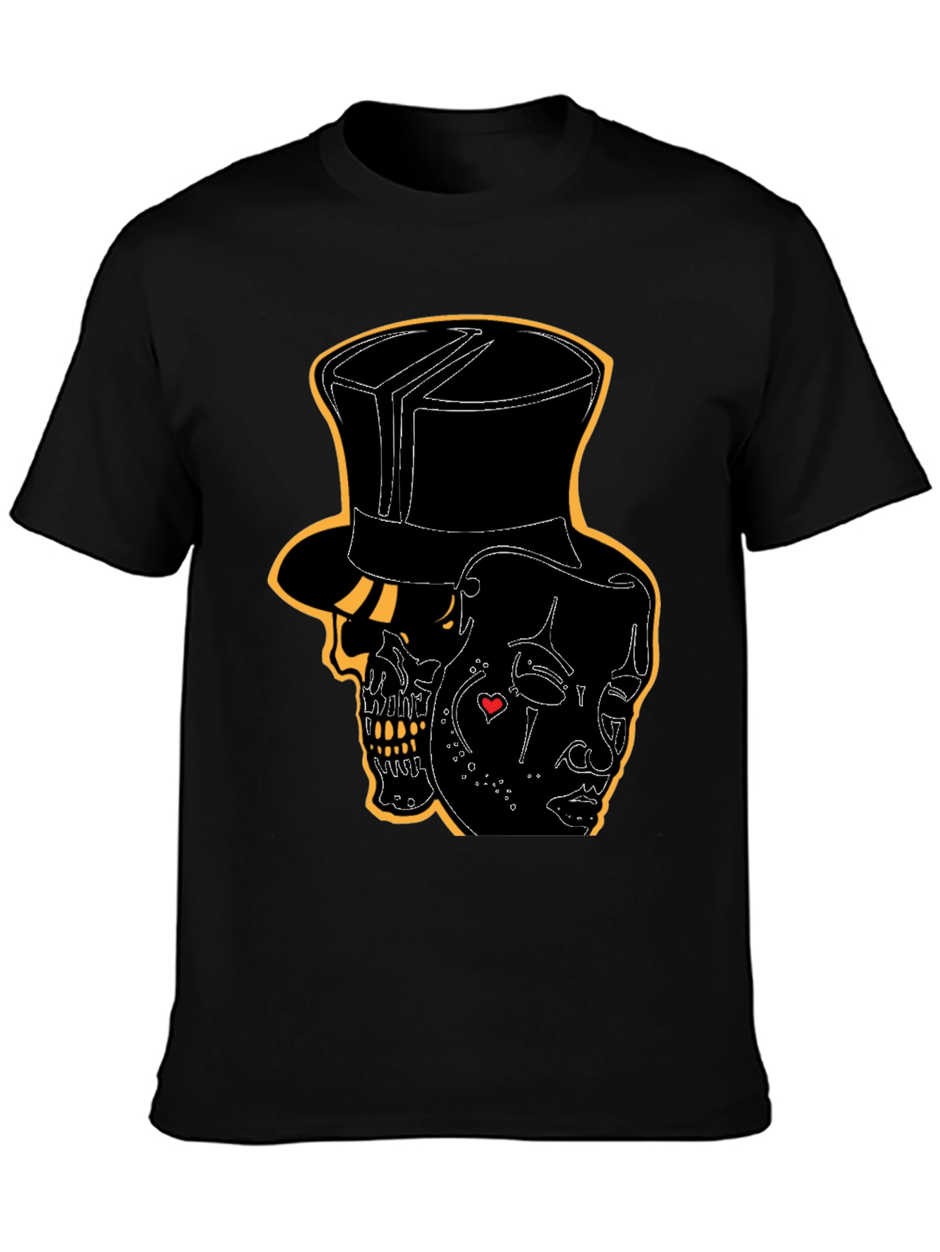 Skull & Mask Graphic Tee - Mens Black T-Shirt