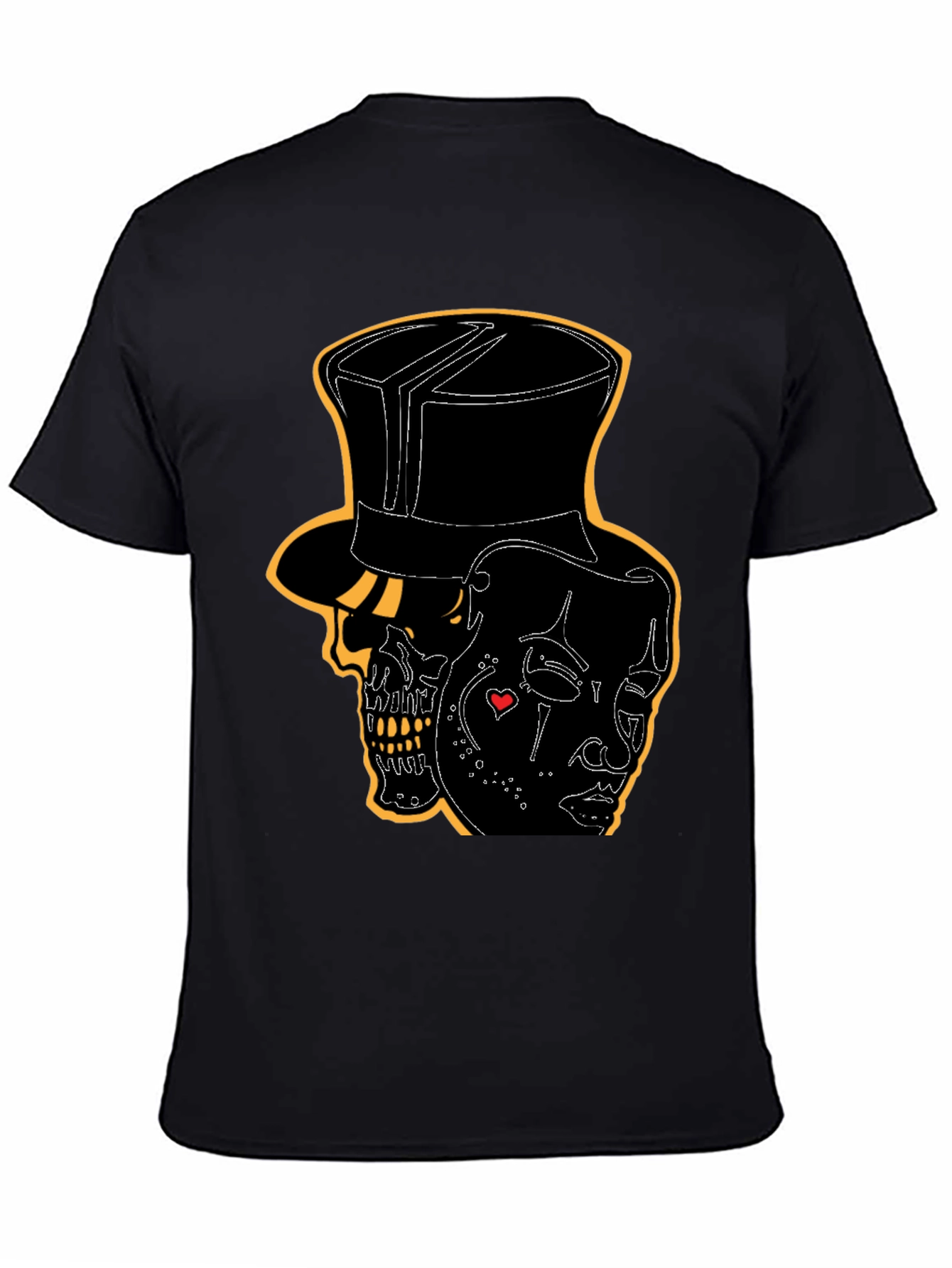 Skull & Mask Graphic Tee - Mens Black T-Shirt