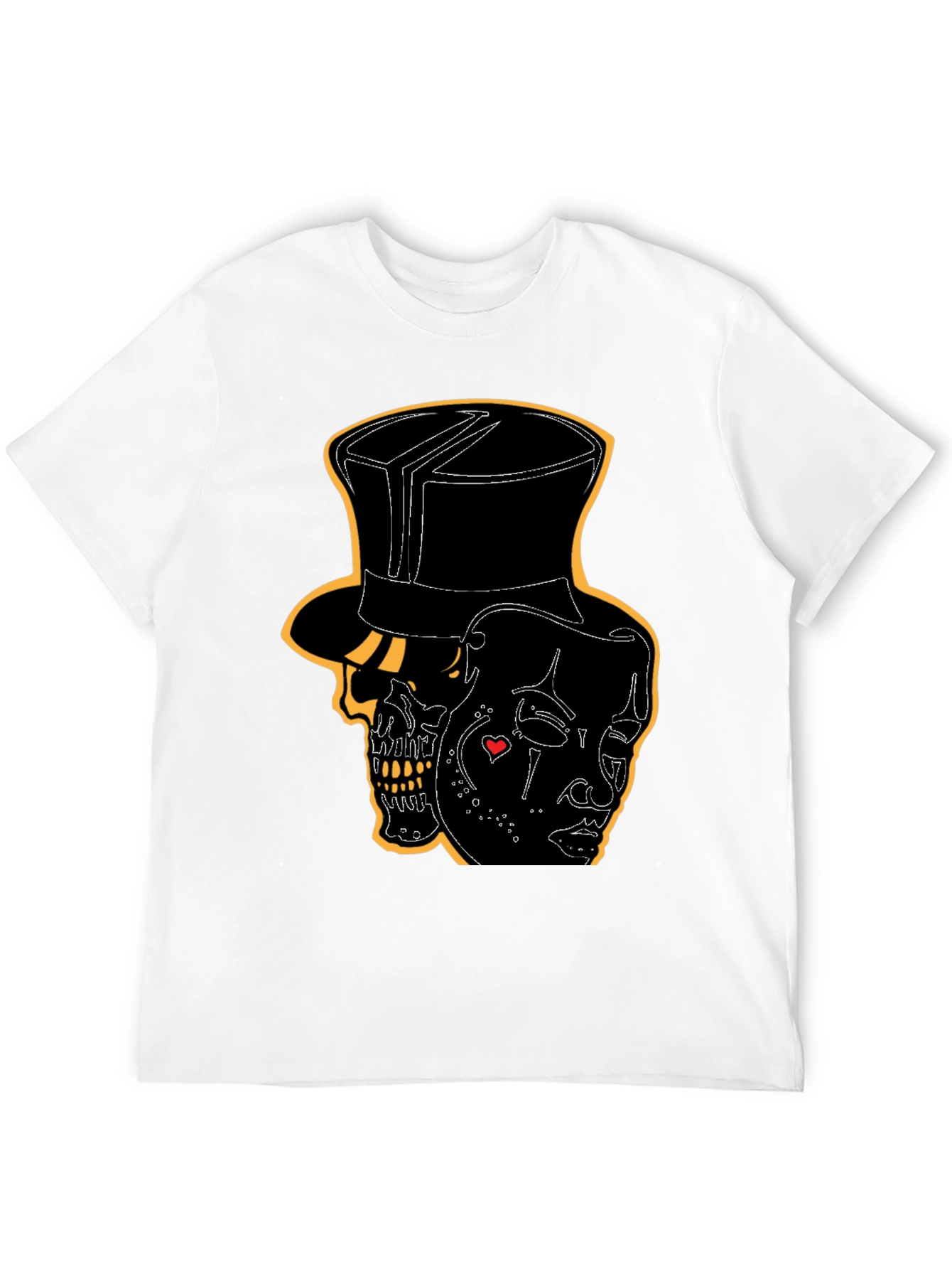 Skull & Mask Graphic Tee - Mens Black T-Shirt
