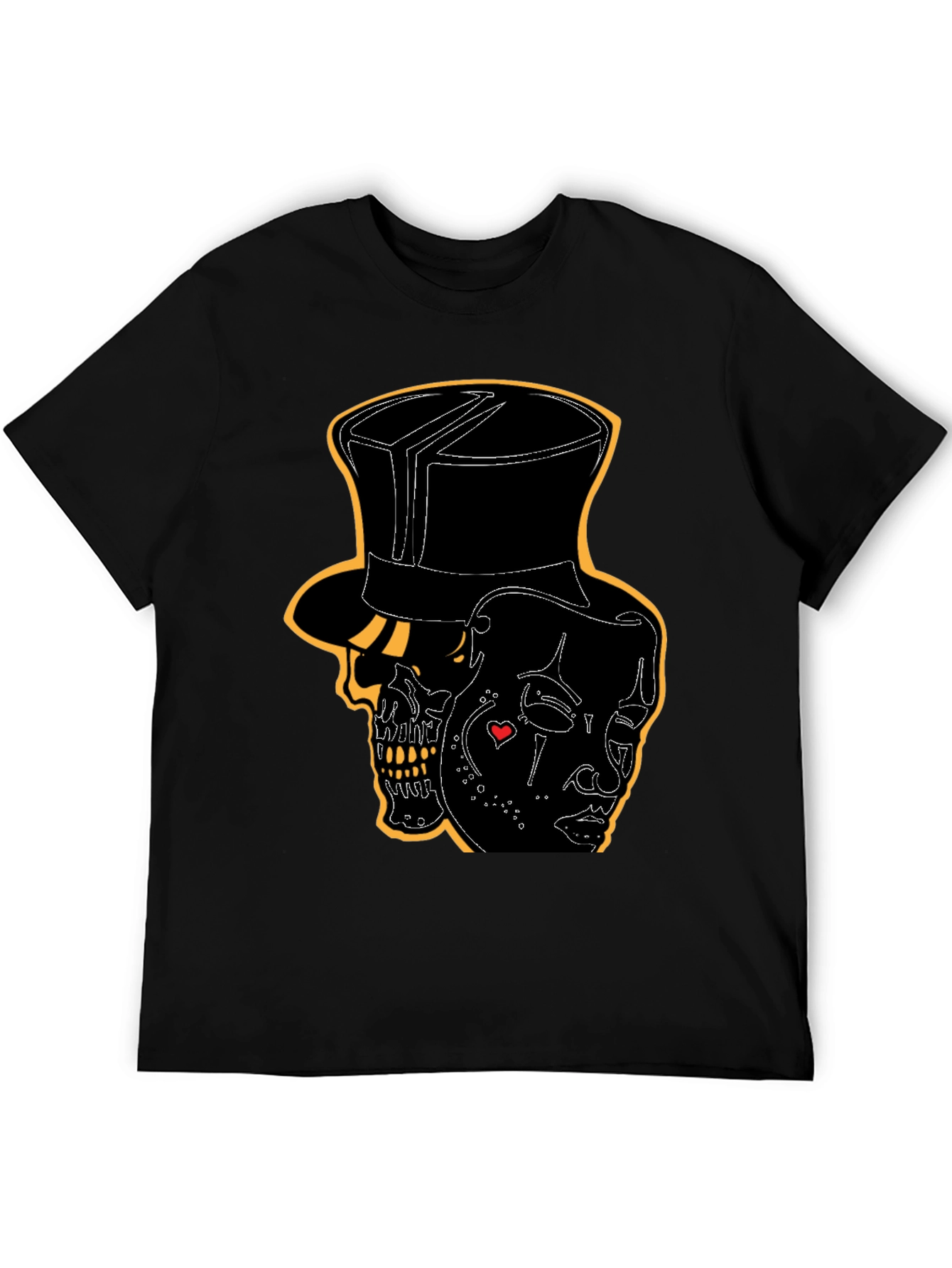 Skull & Mask Graphic Tee - Mens Black T-Shirt