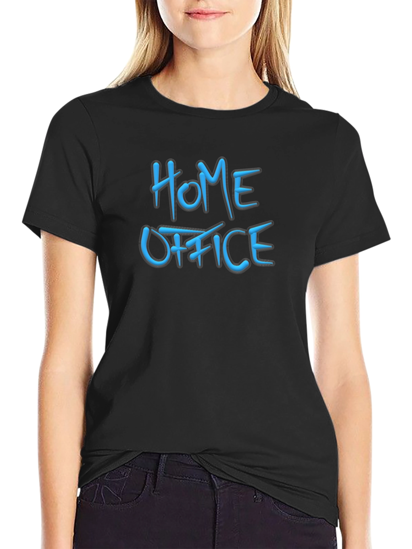 Home Office T-Shirt - Comfortable Black Tee