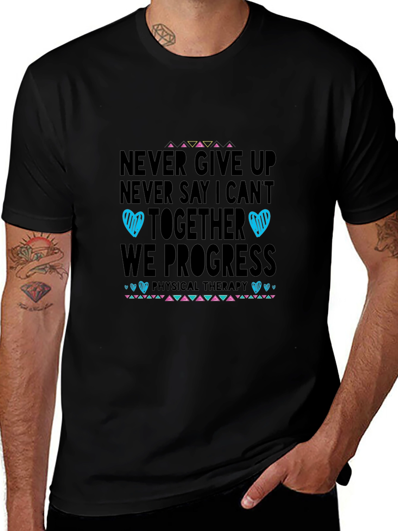 Never Give Up Physical Therapy T-Shirt