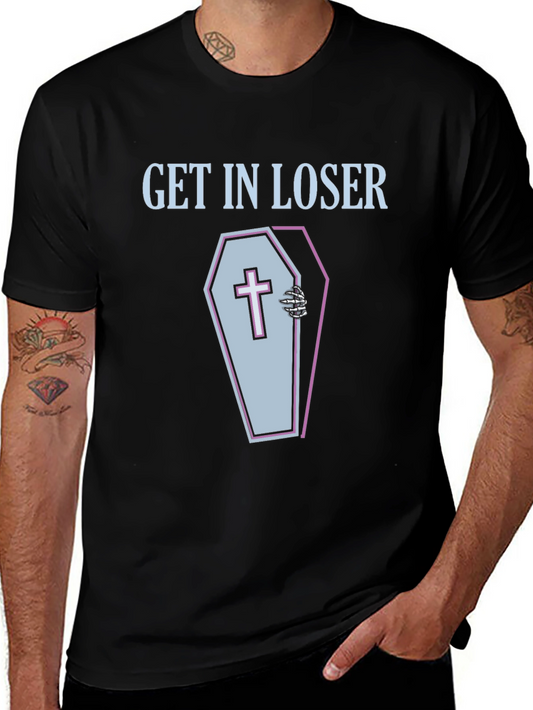 Get In Loser Coffin Graphic Tee - Spooky Season