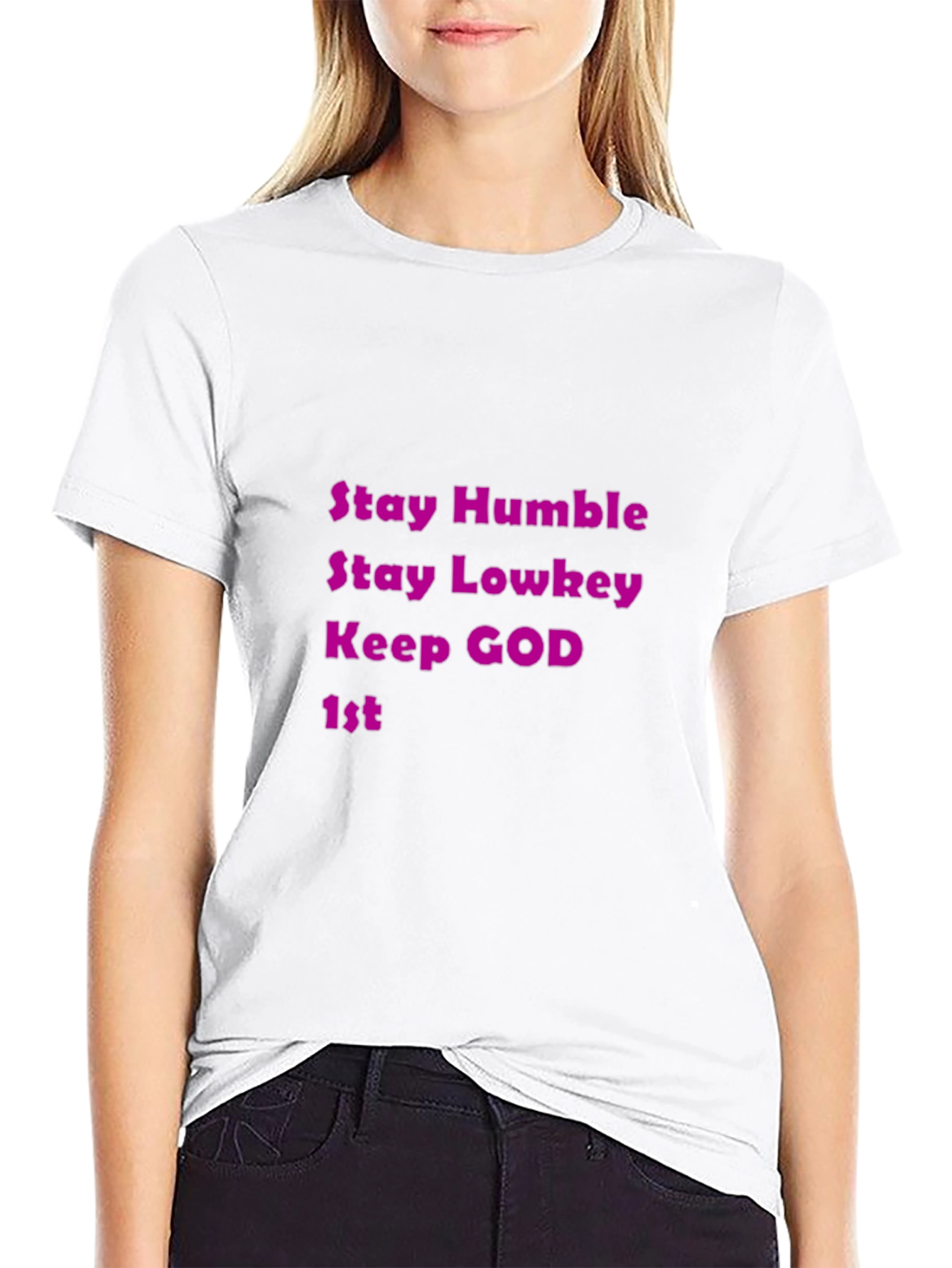 Stay Humble Graphic Tee - Black Casual T-Shirt