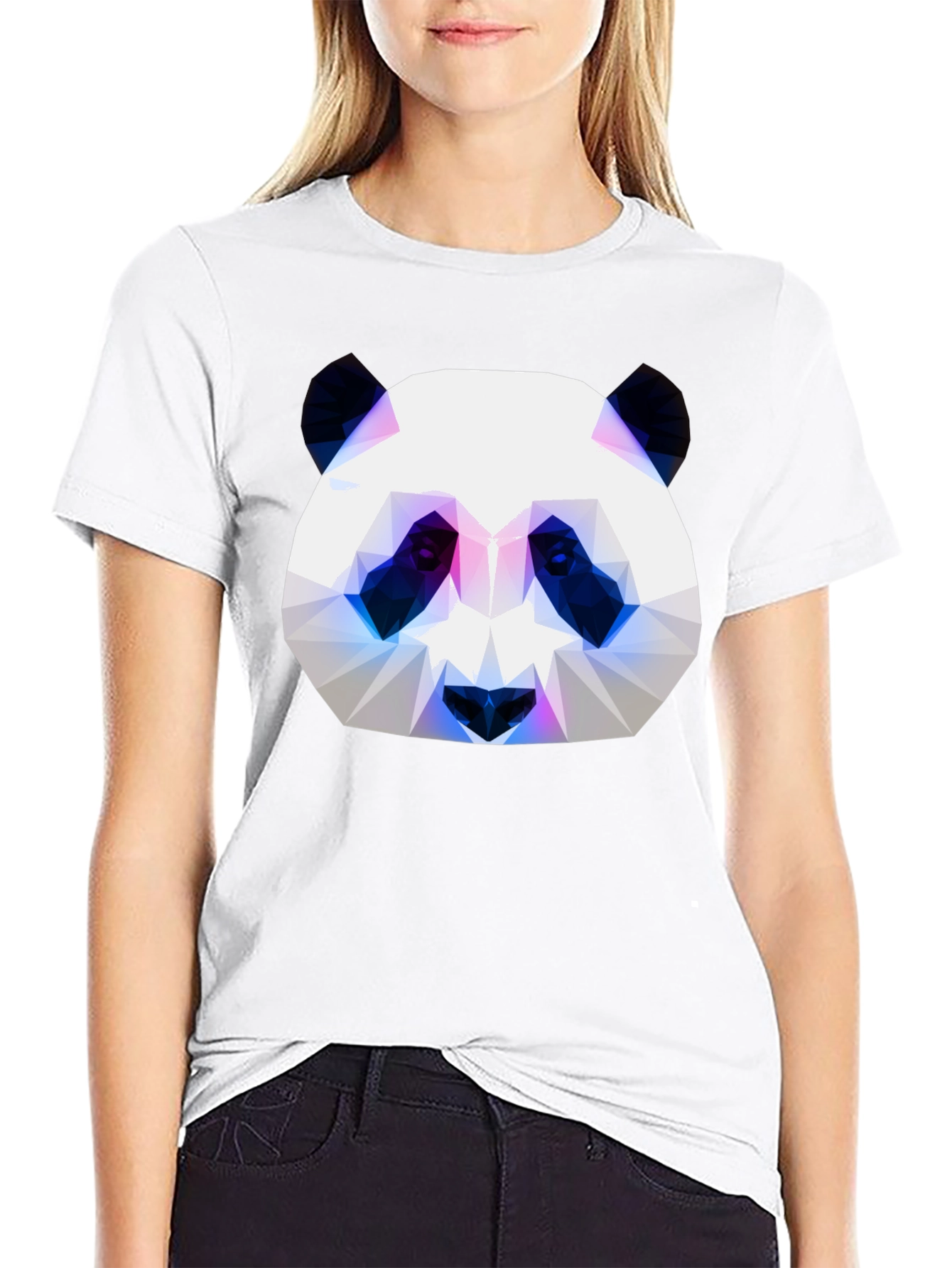 Geometric Panda T-Shirt - Modern Graphic Tee
