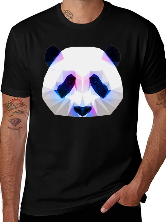 Geometric Panda T-Shirt - Modern Graphic Tee