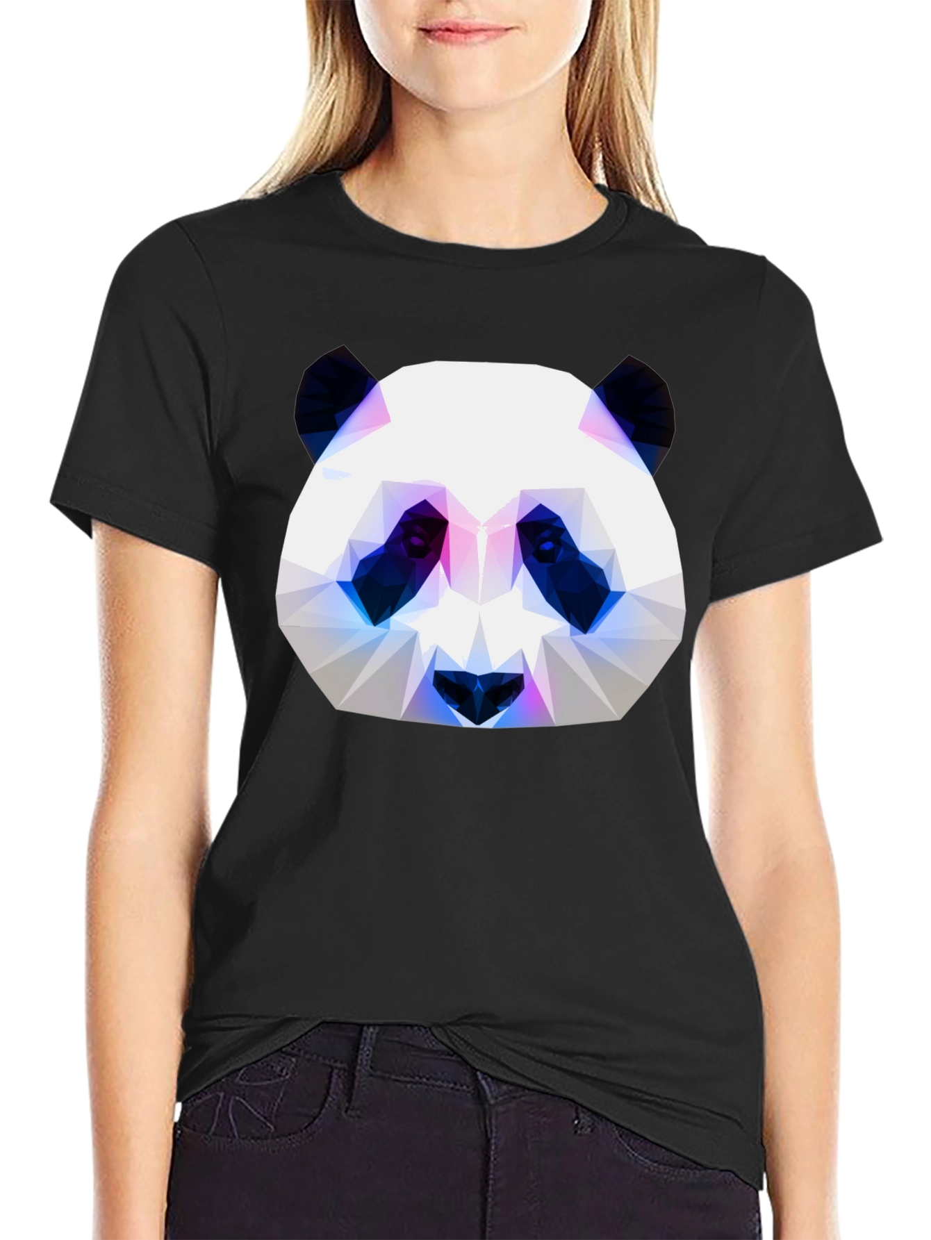 Geometric Panda T-Shirt - Modern Graphic Tee