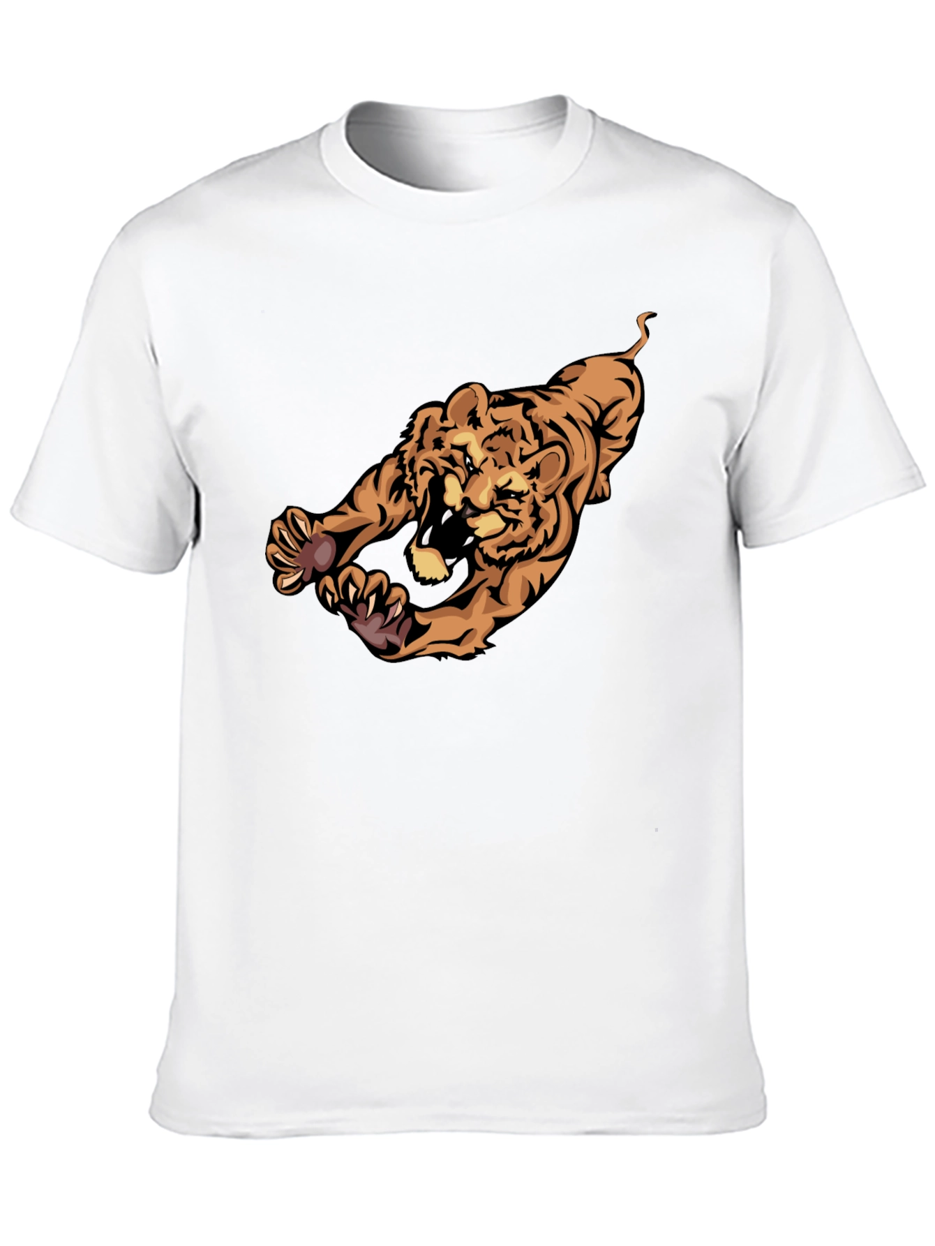 Tiger Graphic Black T-Shirt - Mens Casual Wear