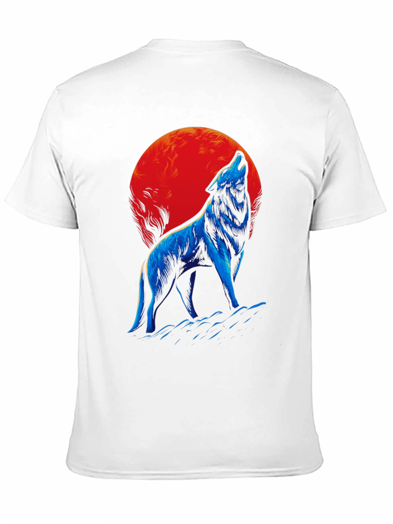 Wolf Howling at Moon Graphic T-Shirt