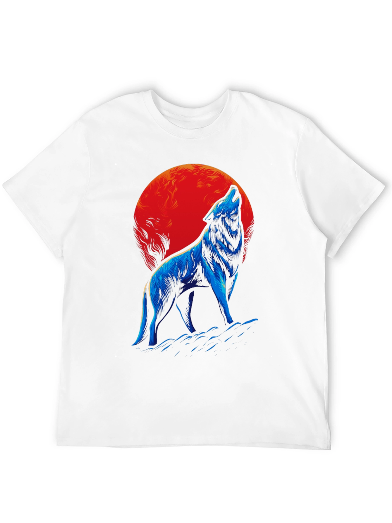Wolf Howling at Moon Graphic T-Shirt