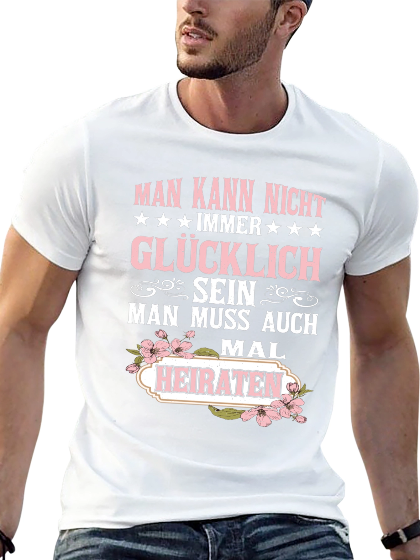 Funny German Wedding T-Shirt - Glücklich Heiraten