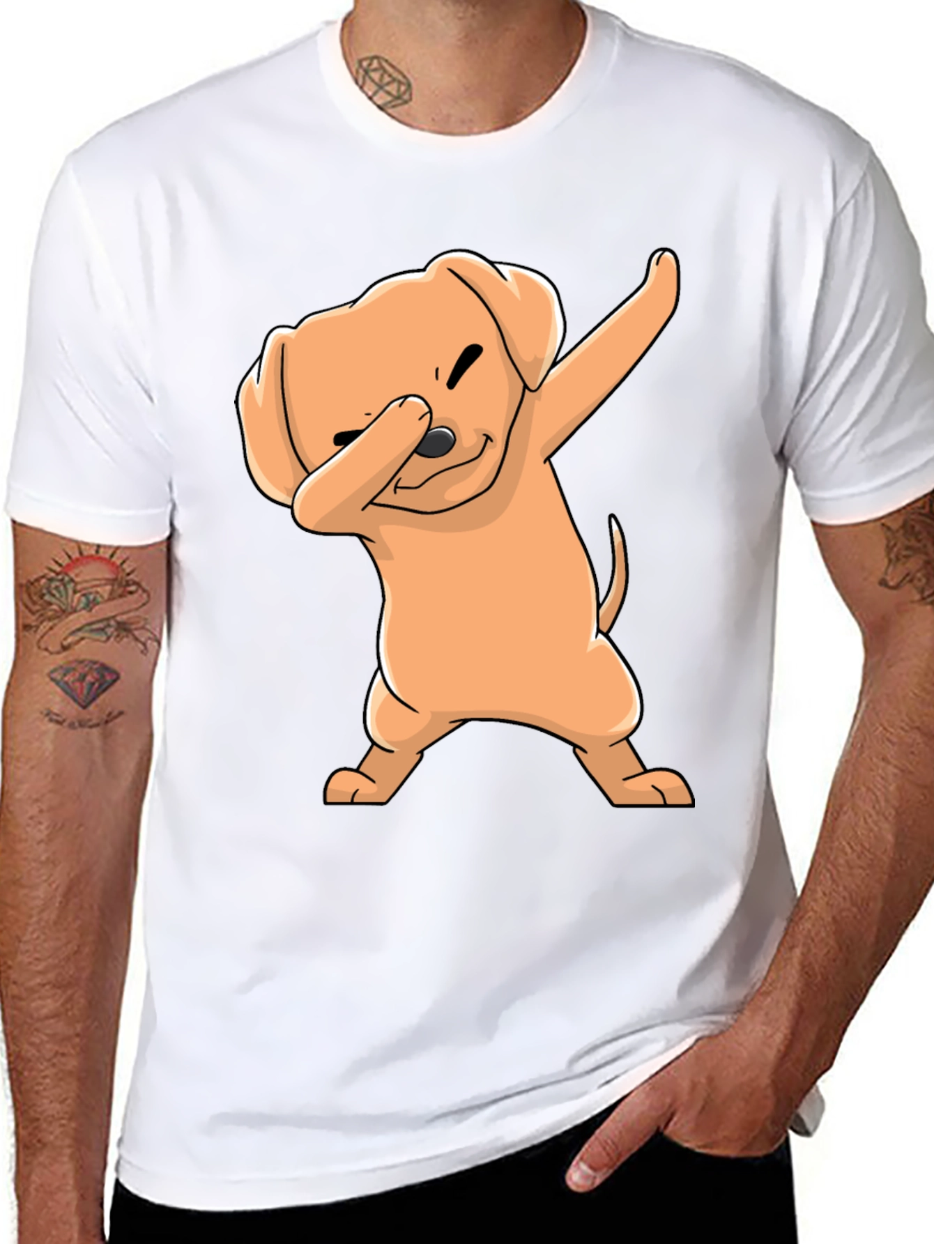 Dabbing Dog Black T-Shirt