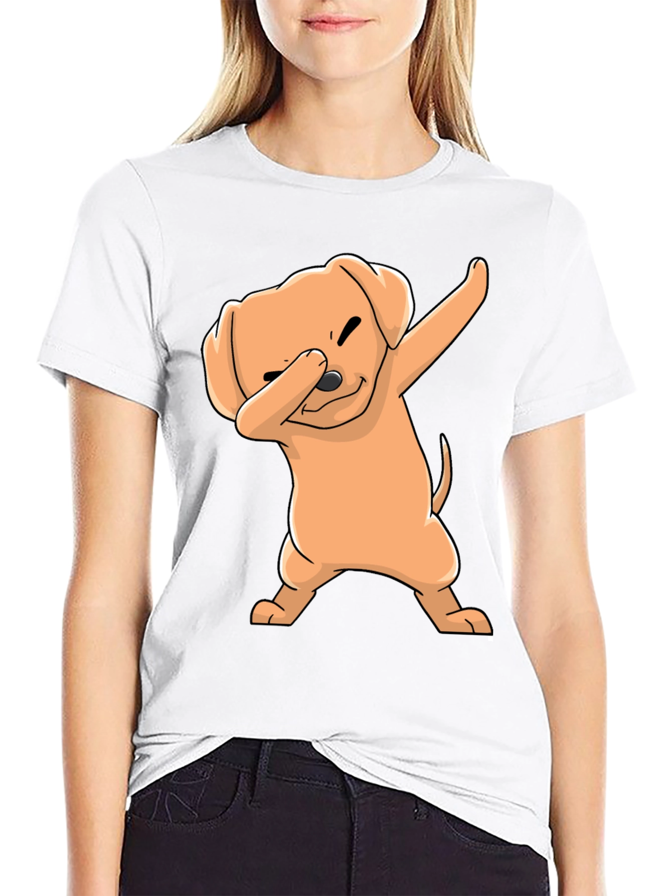 Dabbing Dog Black T-Shirt