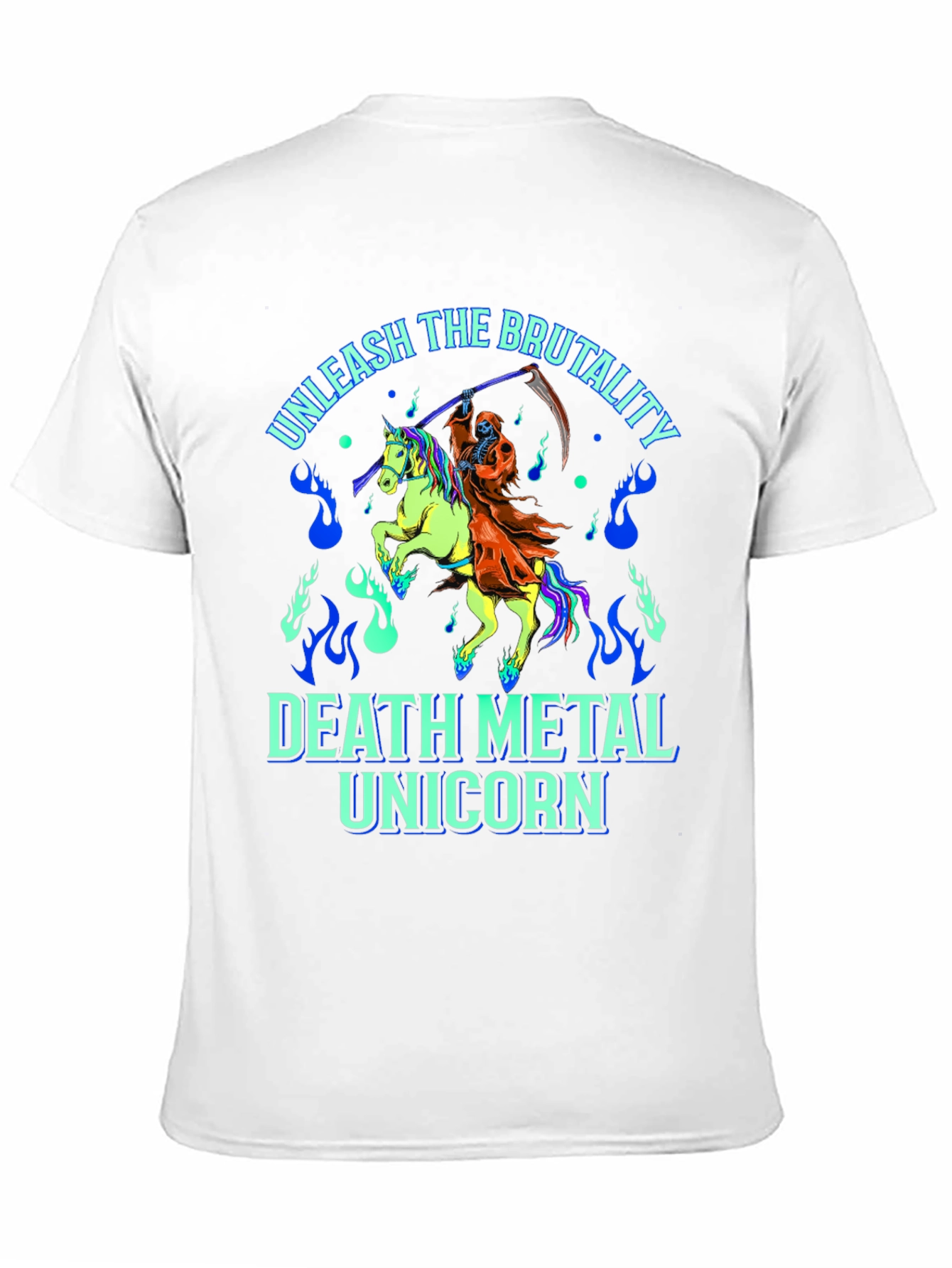 Death Metal Unicorn Graphic T-Shirt