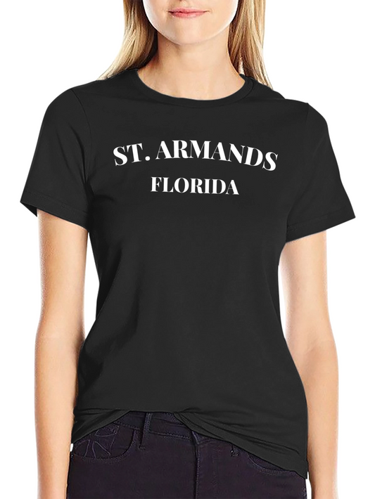 St. Armands Florida Black T-Shirt