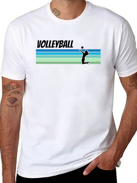Volleyball Retro Graphic Tee - Black