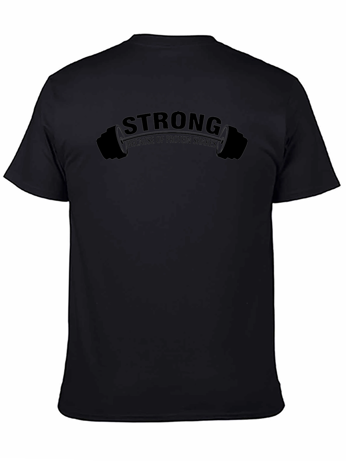 Strong Protein Shake Graphic Tee - Black