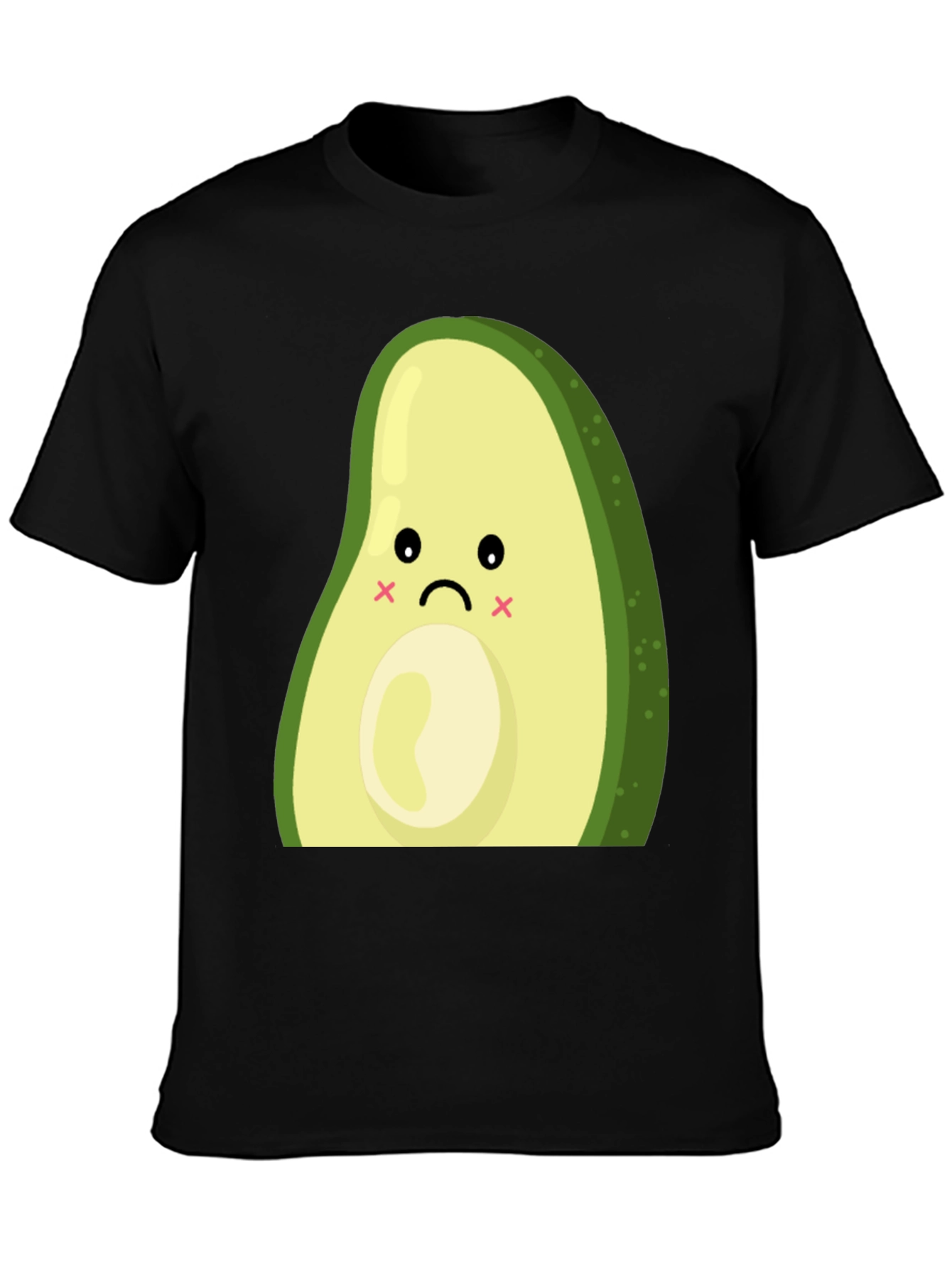 Sad Avocado Graphic T-Shirt - Cute and Unique
